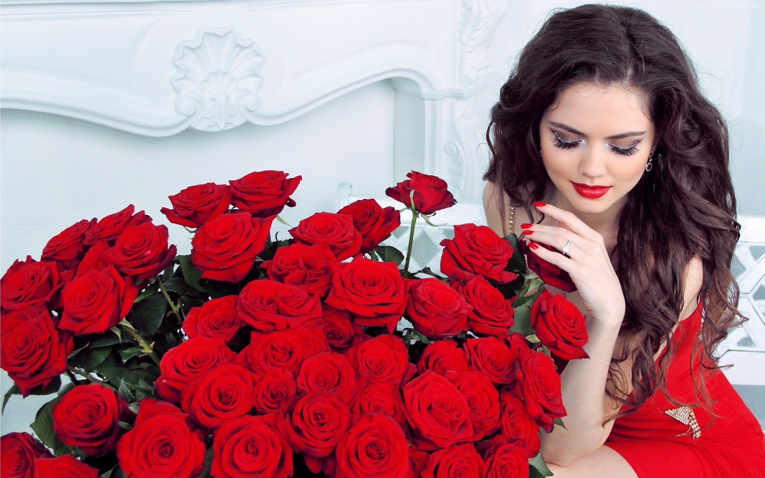 Red elegant roses beautiful photography serene beauty woman girl ...
