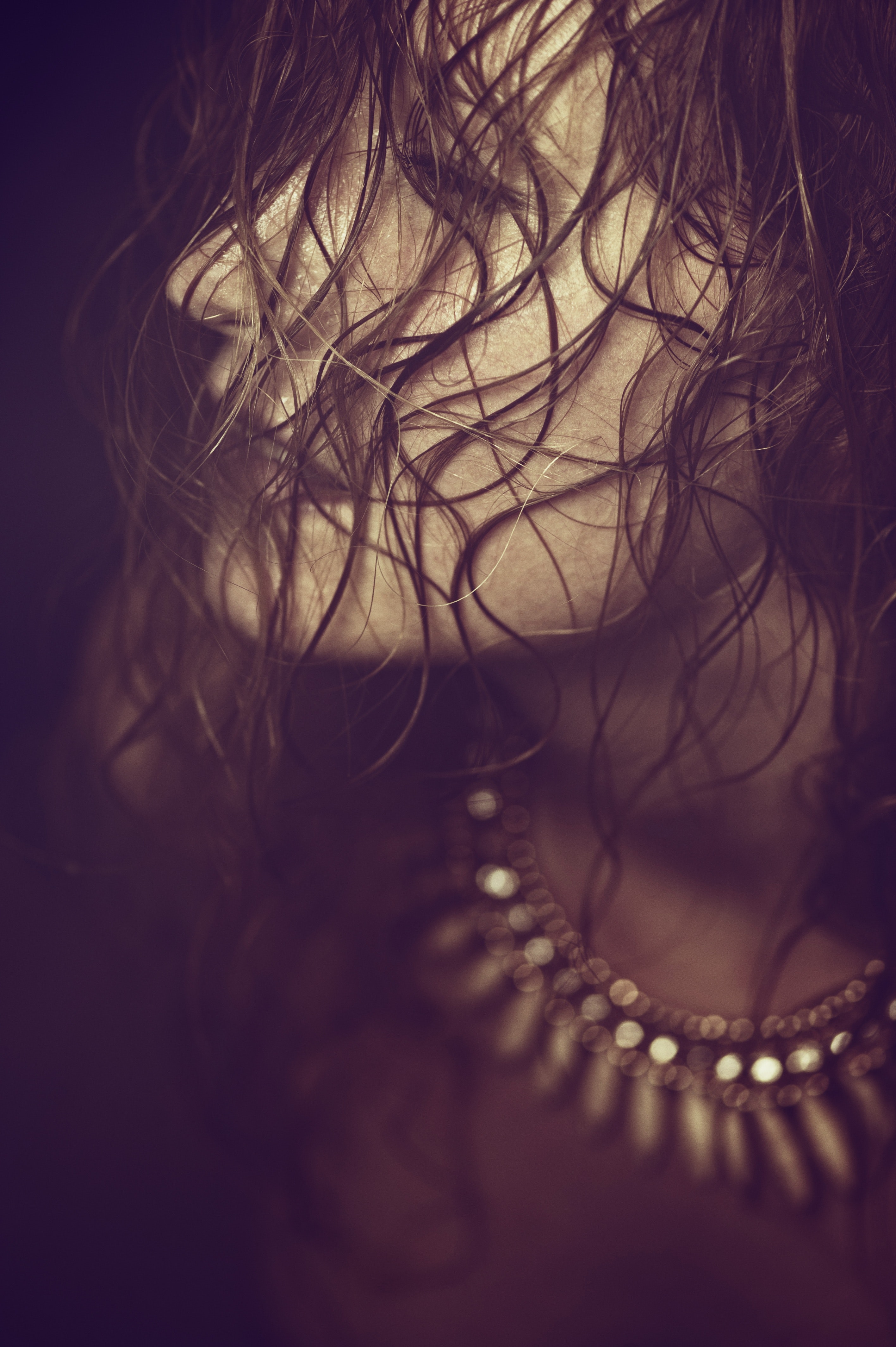 Woman's Black Hair, Adult, Model, Texture, Studio, HQ Photo