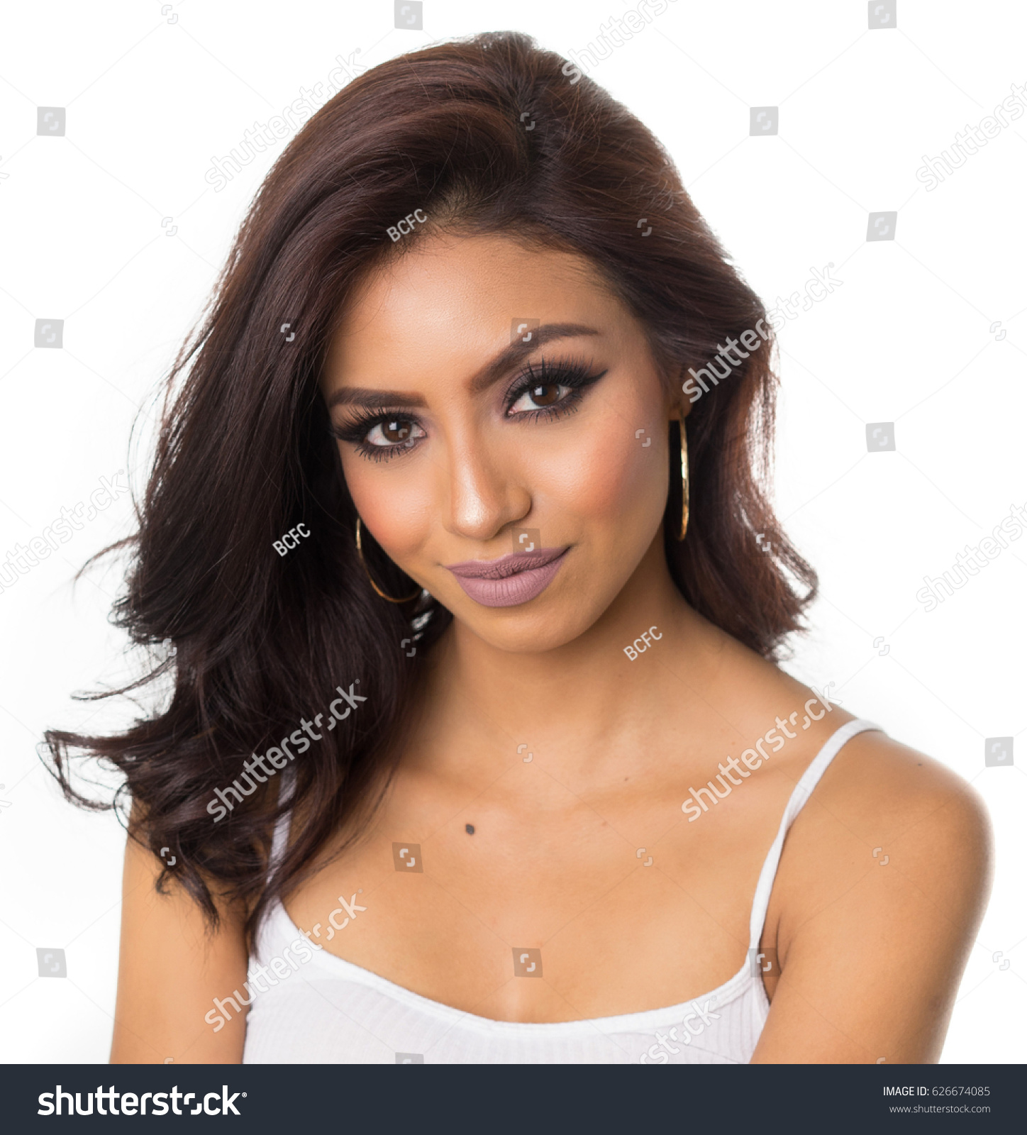 Beautiful Womans Face Hair Stock Photo 626674085 - Shutterstock
