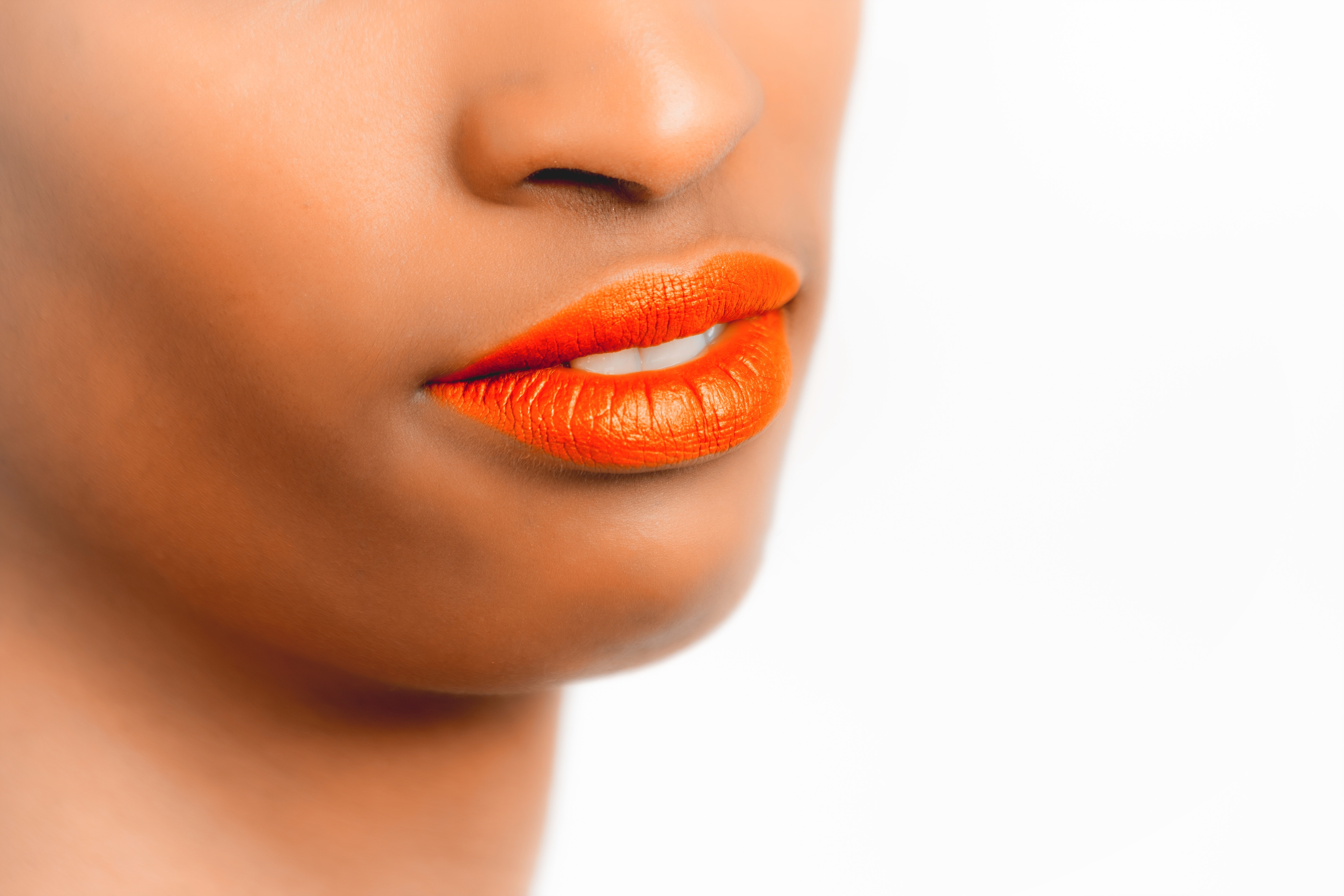 Woman Orange Lips · Free Stock Photo