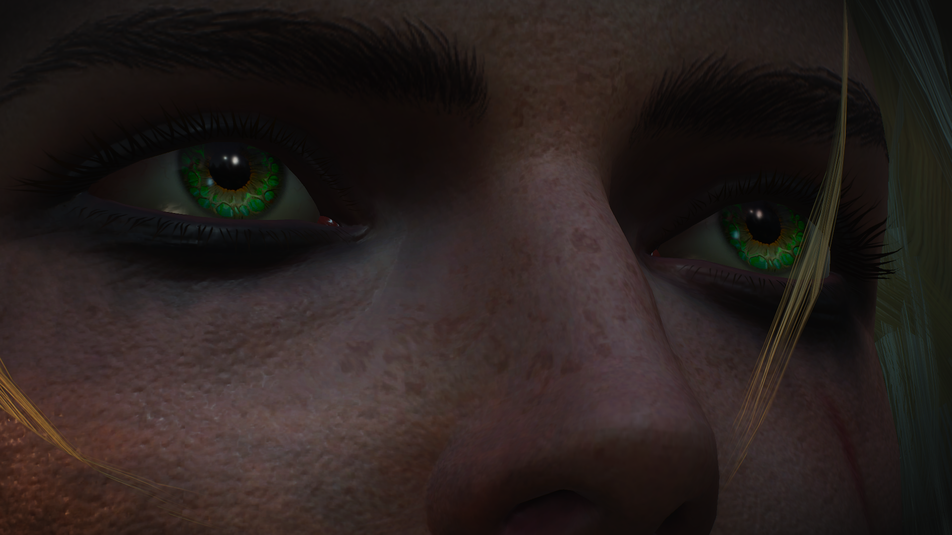 Closeup of Ciri's wonderful eyes : witcher