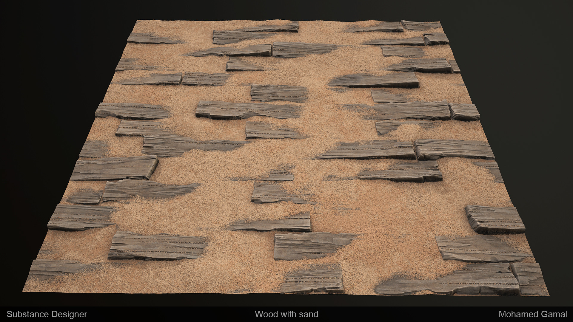 ArtStation - Wood with sand - Substance Designer , Mohamed Gamal
