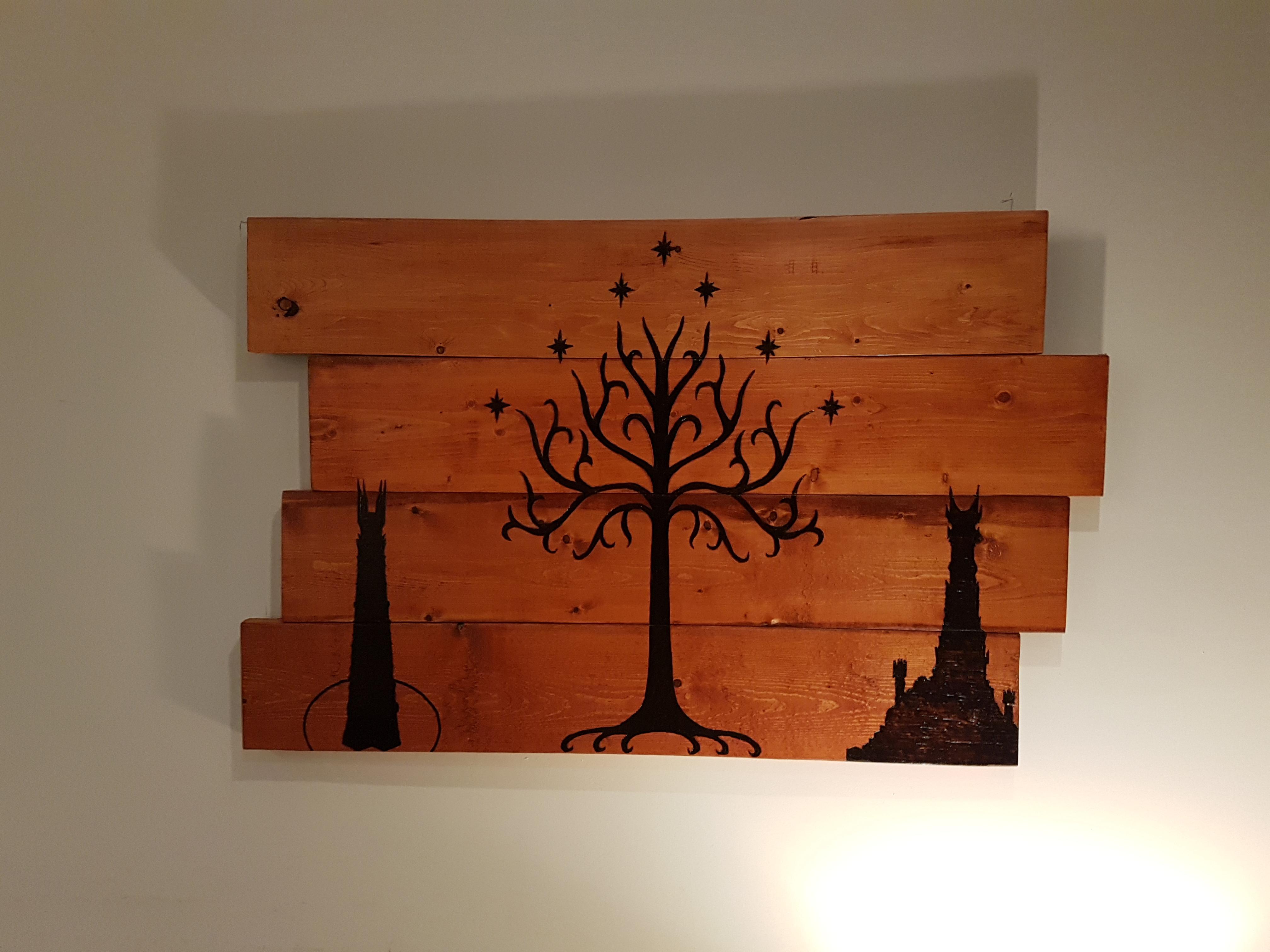 Some Wood Art I made this summer: Orthanc, Barad-dur, and the White ...