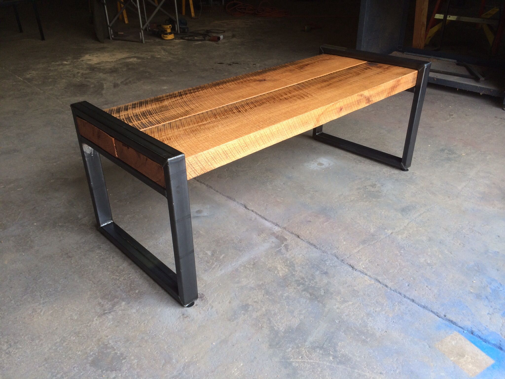 Custom Reclaimed Oak Beam Bench by Virginia Build Works | CustomMade.com