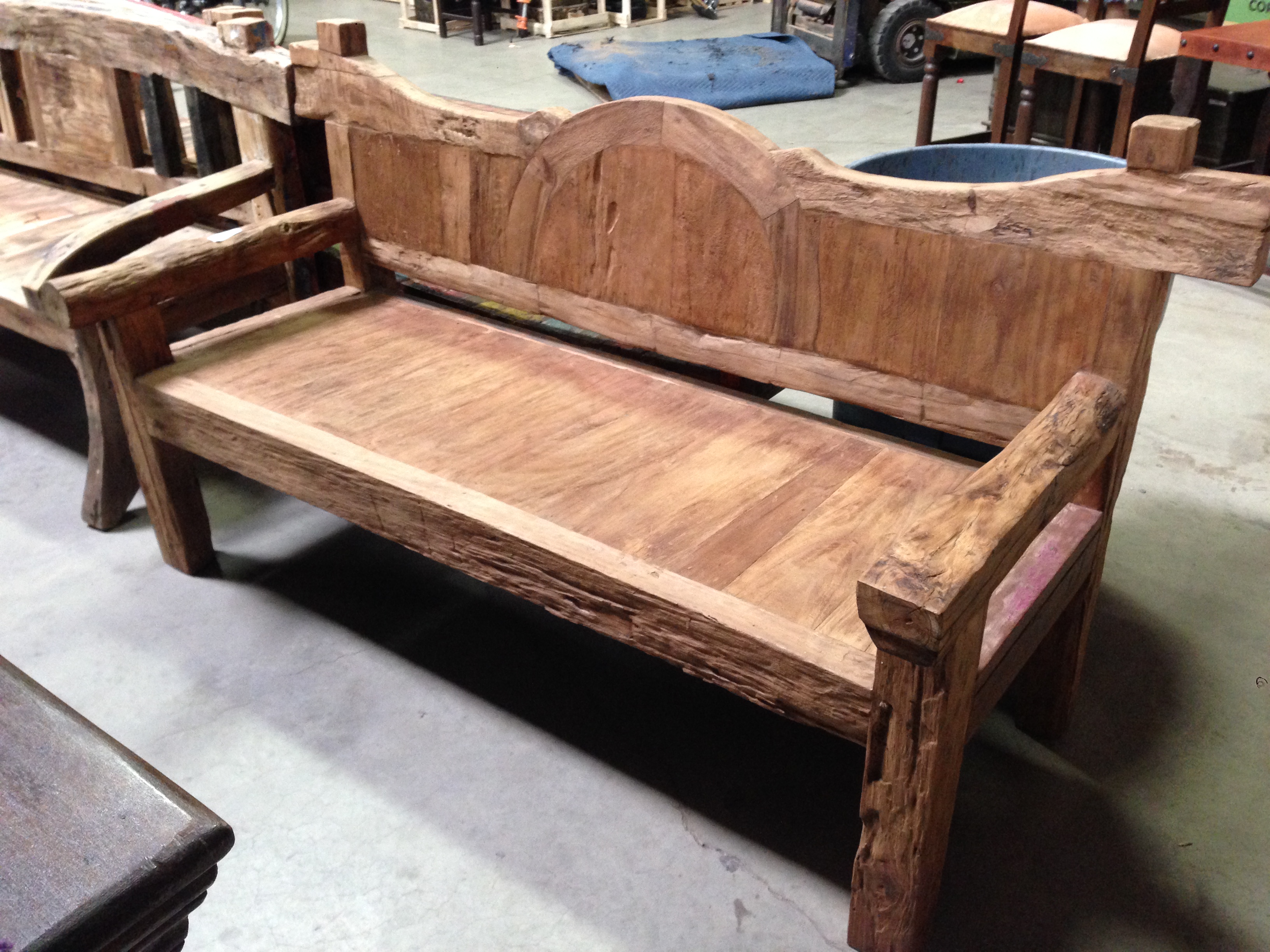 Rustic and Antique Wood Benches San Diego | Reclaimed Wood Bench