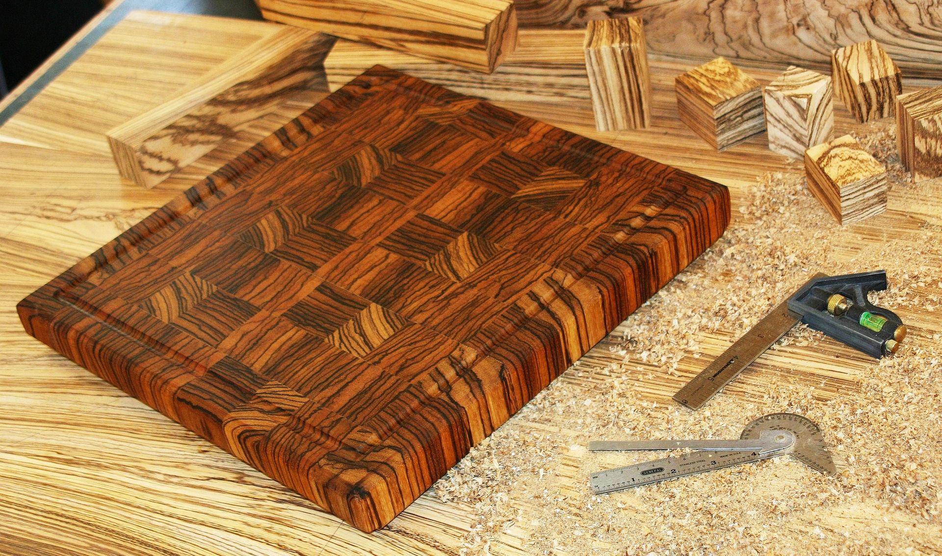 Hand Made Zebrawood End Grain Cutting Board by Carolina Wood Designs ...