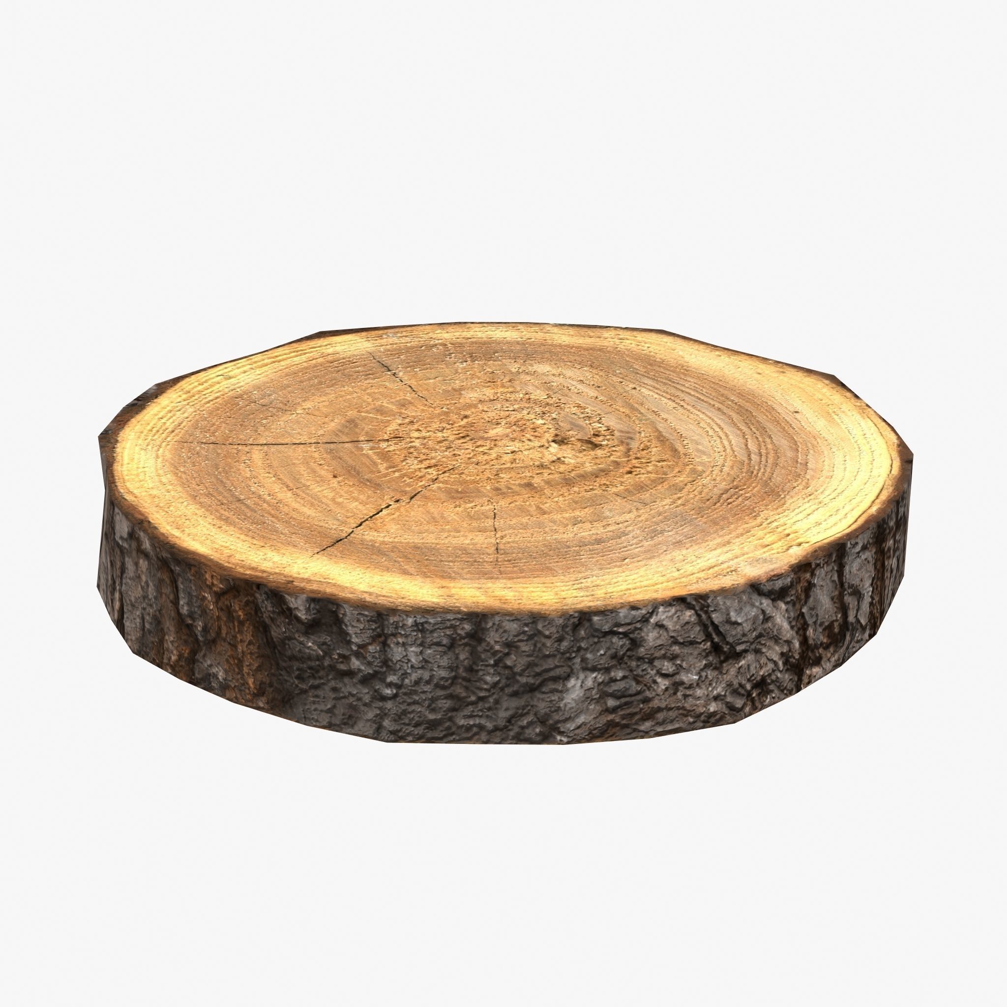 3D model game-ready Wood Log Slice Low-Poly | CGTrader