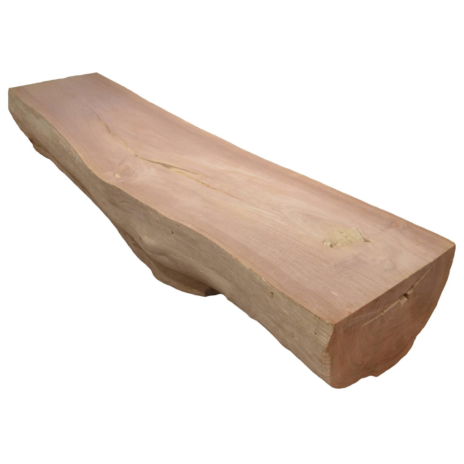 Andrianna Shamaris Single Teak Wood Log Bench or Coffee Table For ...