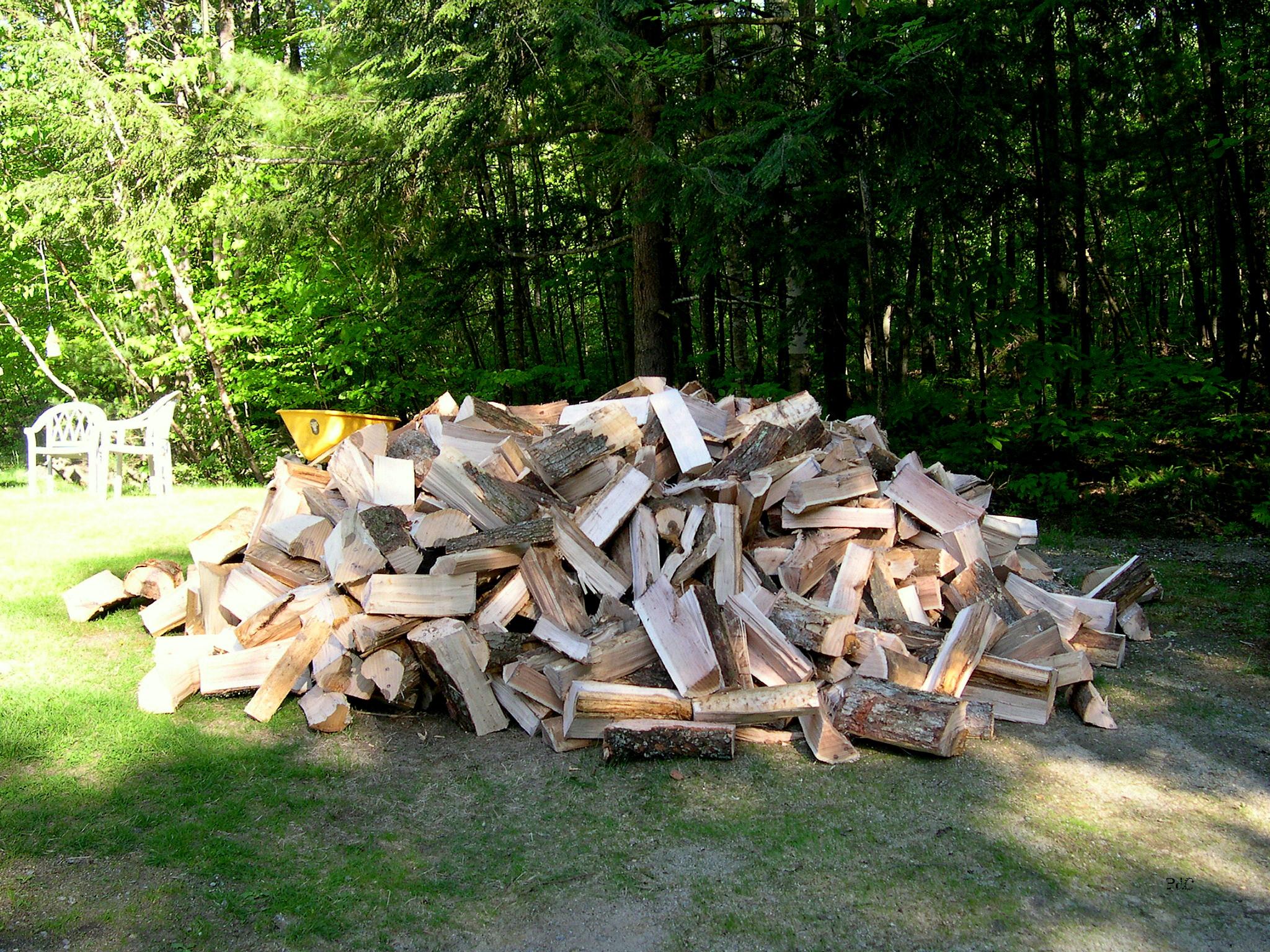wood pile-cut wood-wood delivery-firewood – New England's Narrow Road