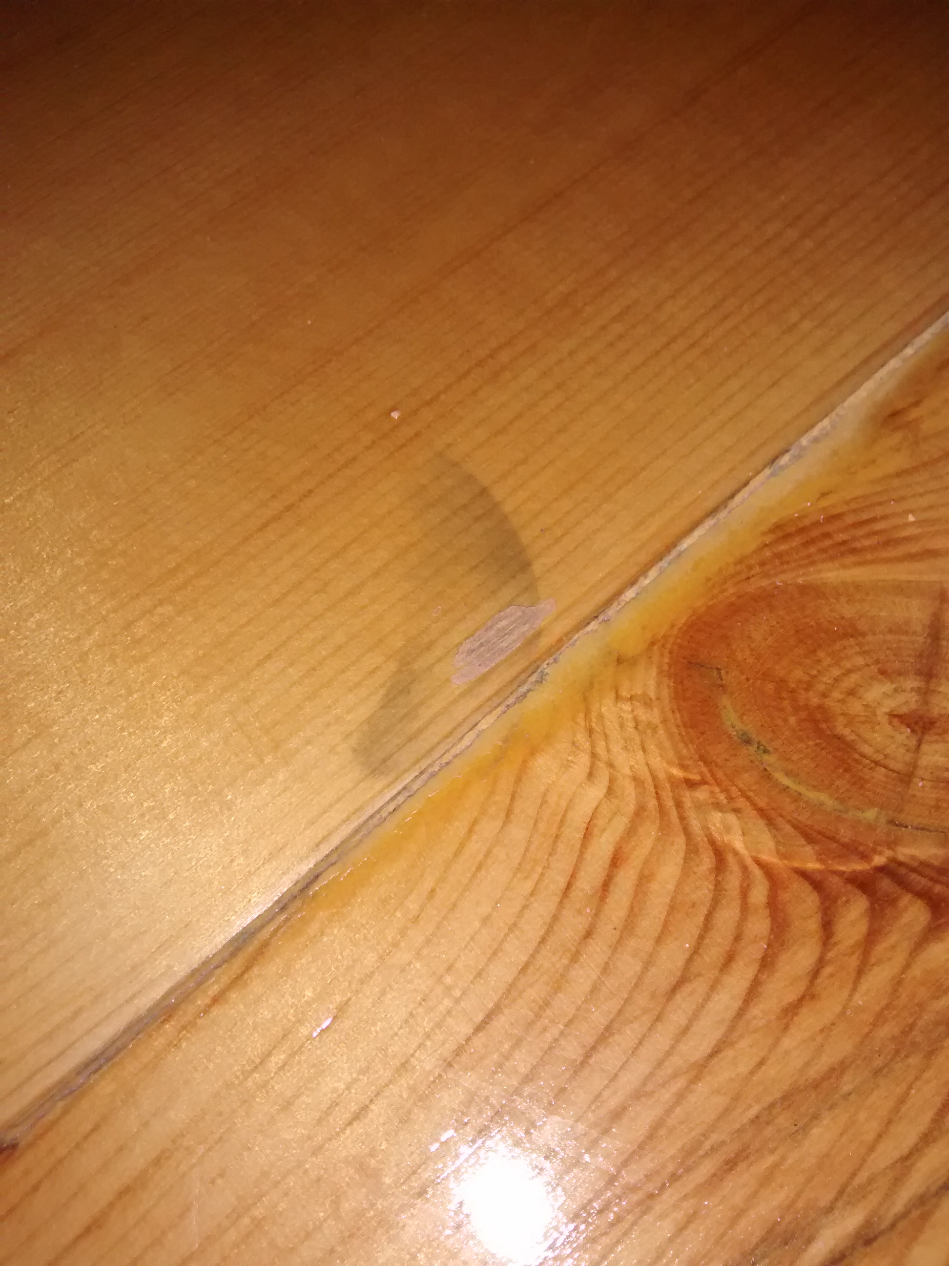 wood - Polyurethane on damaged floor isn't creating smooth surface ...