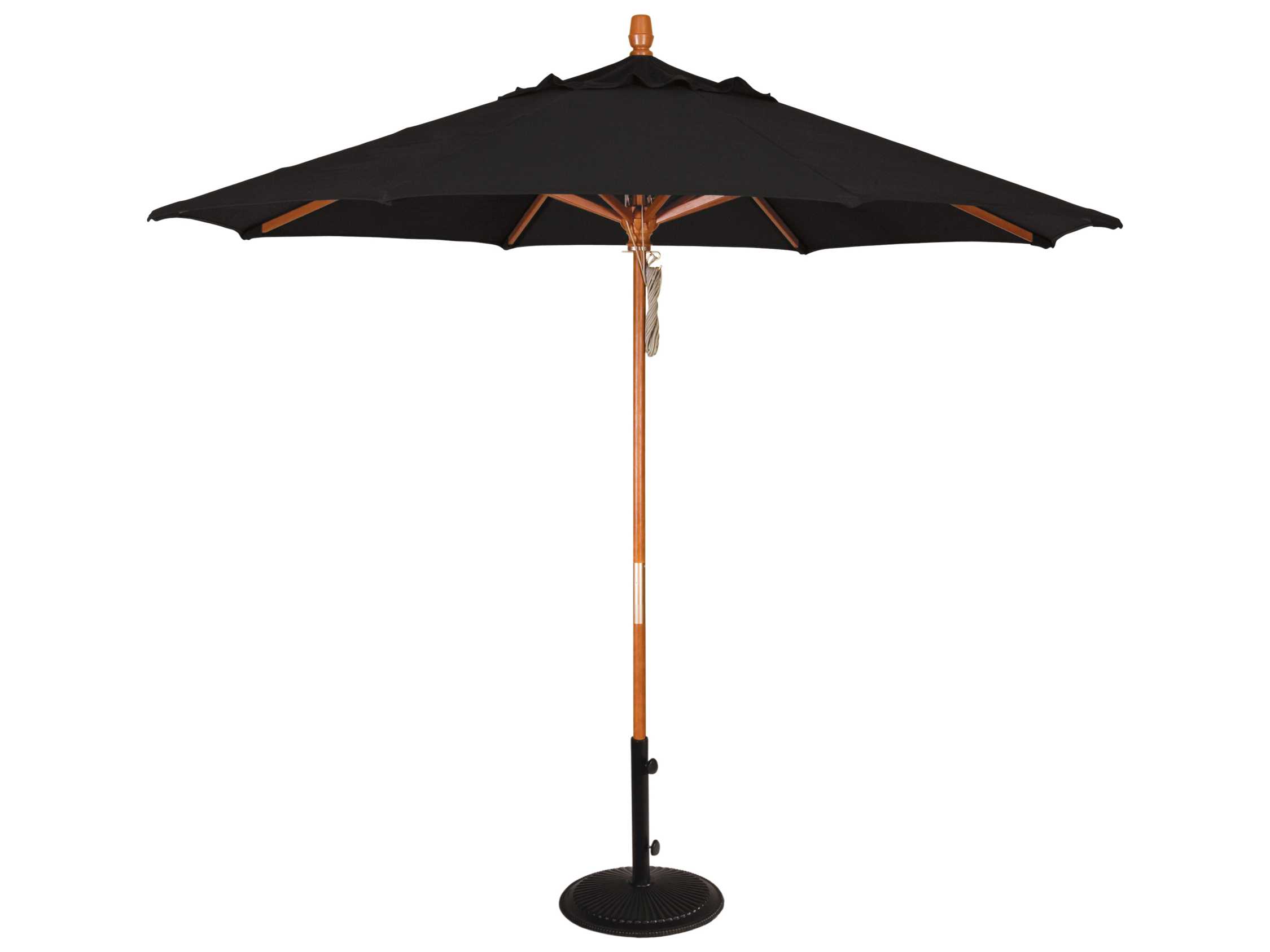Treasure Garden Market Wood 9' Octagon Pully Lift Umbrella | UM8091