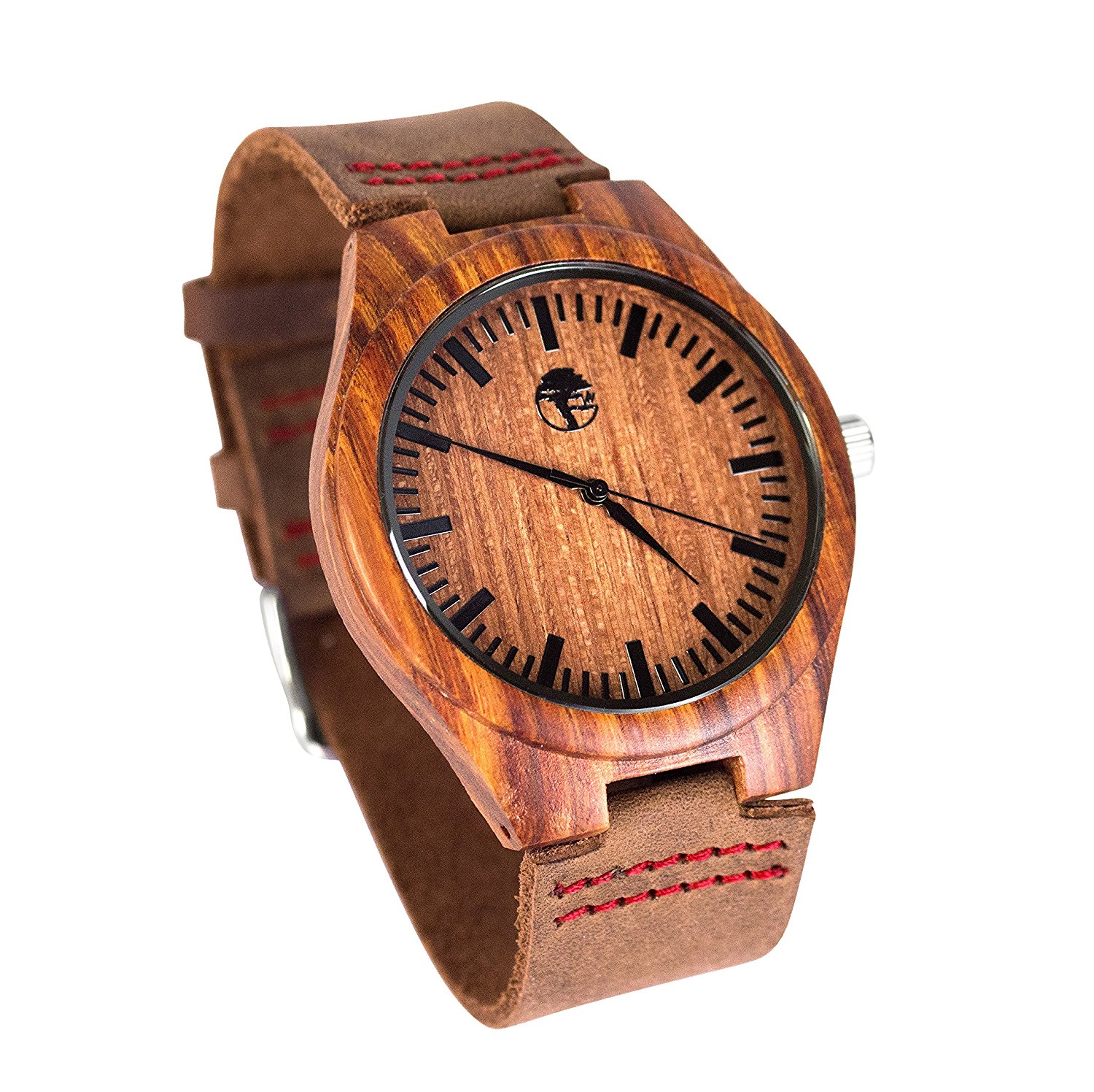Amazon.com: Men's Wood Watch, Natural Bamboo and Sandalwood with ...