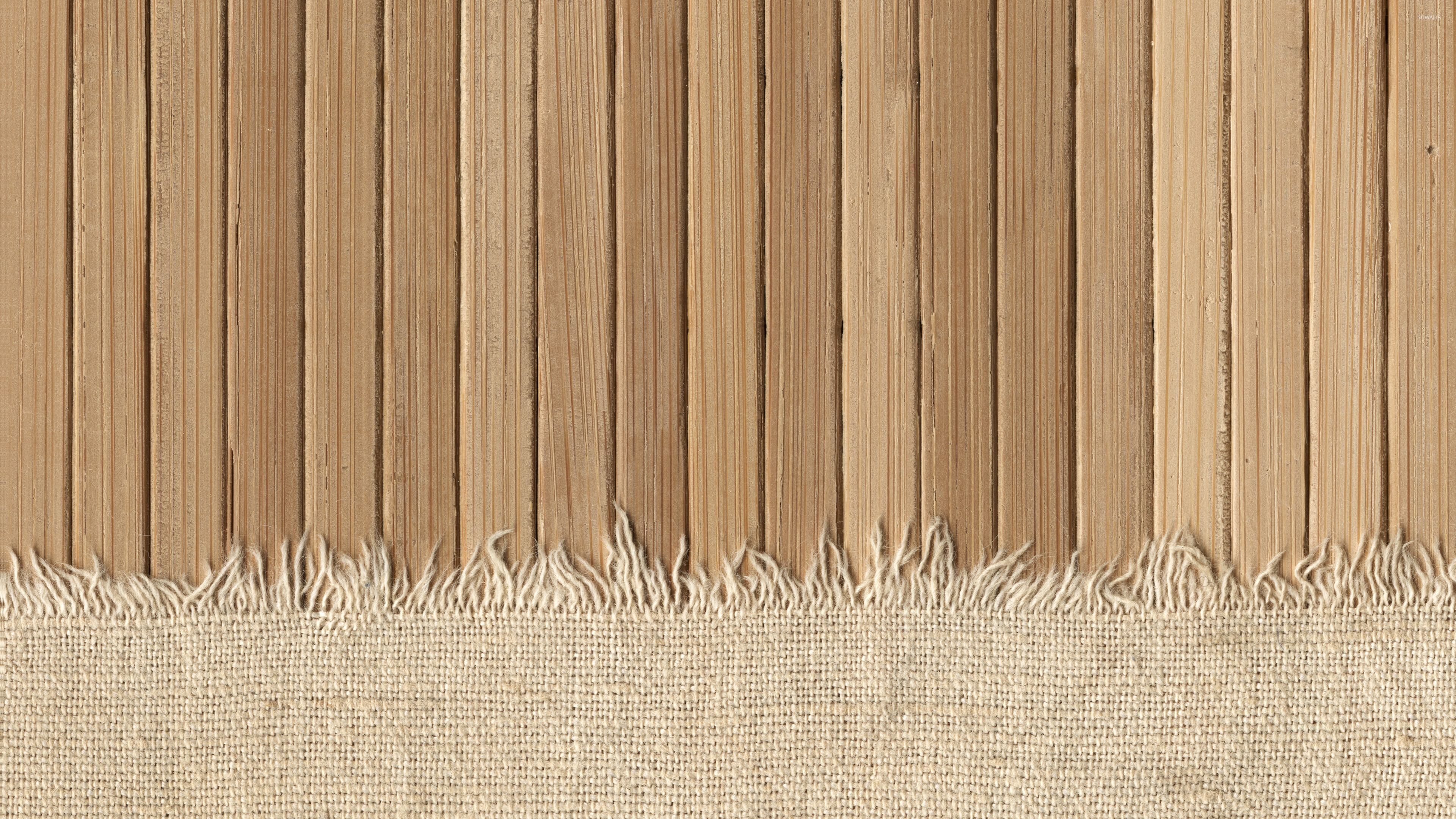 Knit fabric covering the wooden panels wallpaper - Photography ...