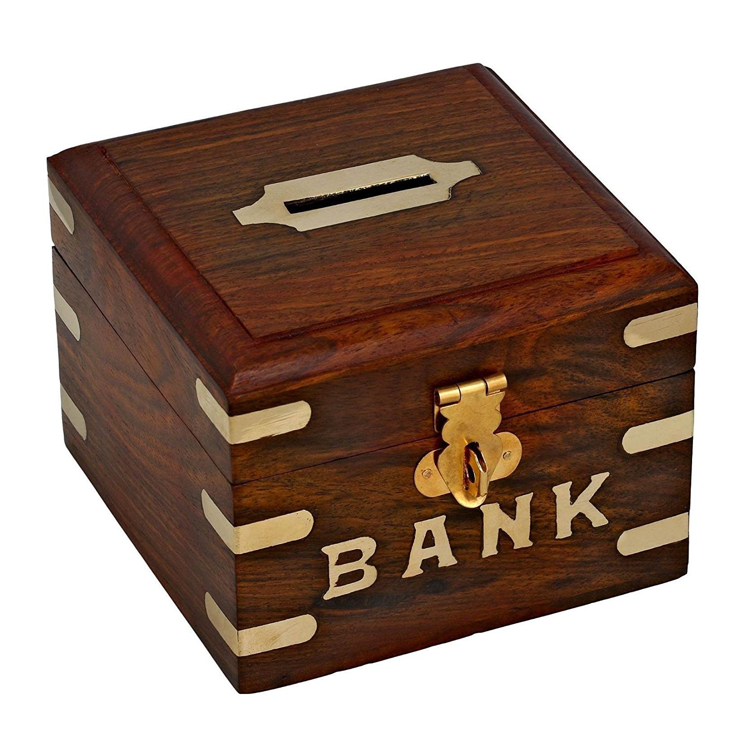 Amazon.com: Good Friday Deals!! Treasure Chest Piggy Bank Wooden ...