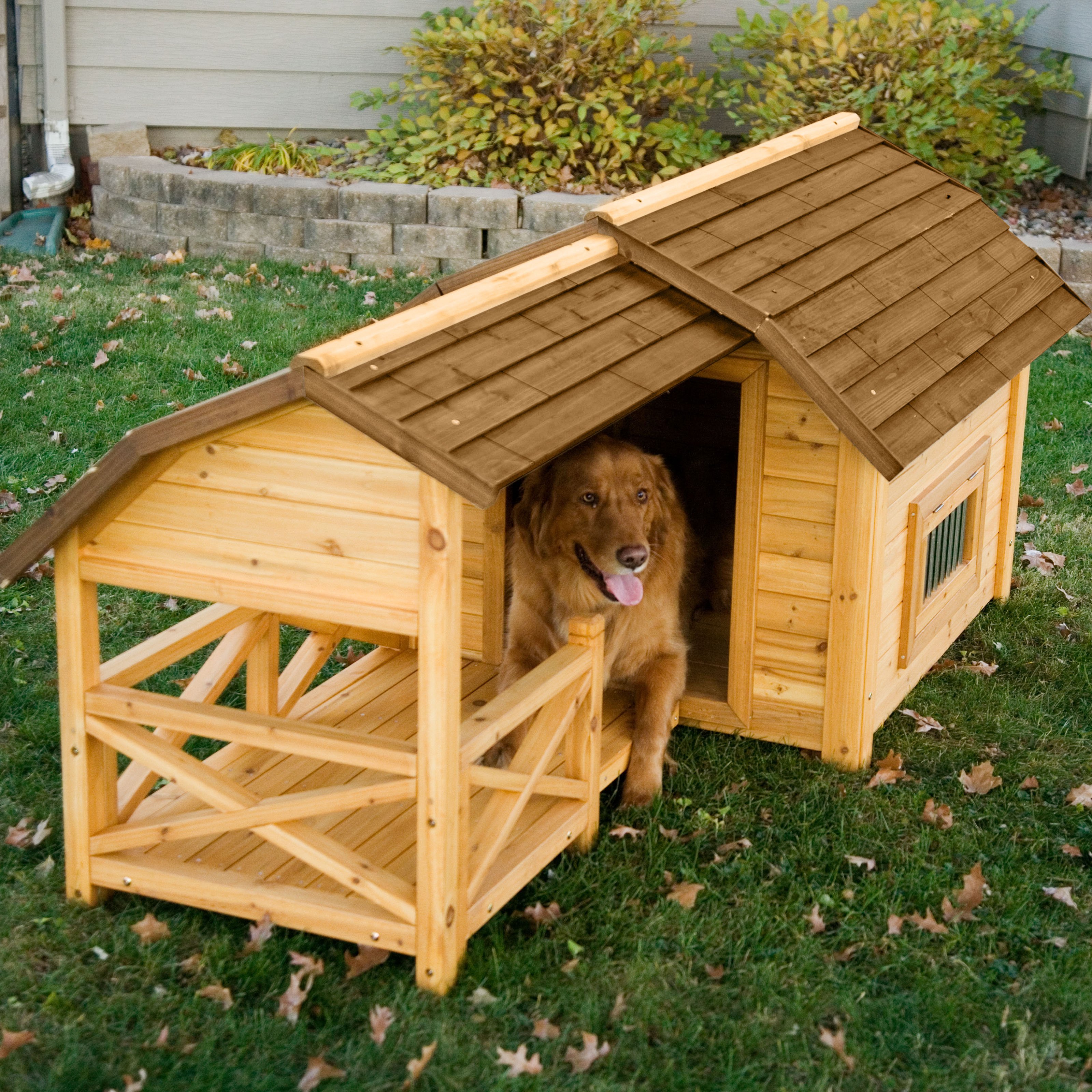 Boomer & George Wooden Barn Dog House | Hayneedle