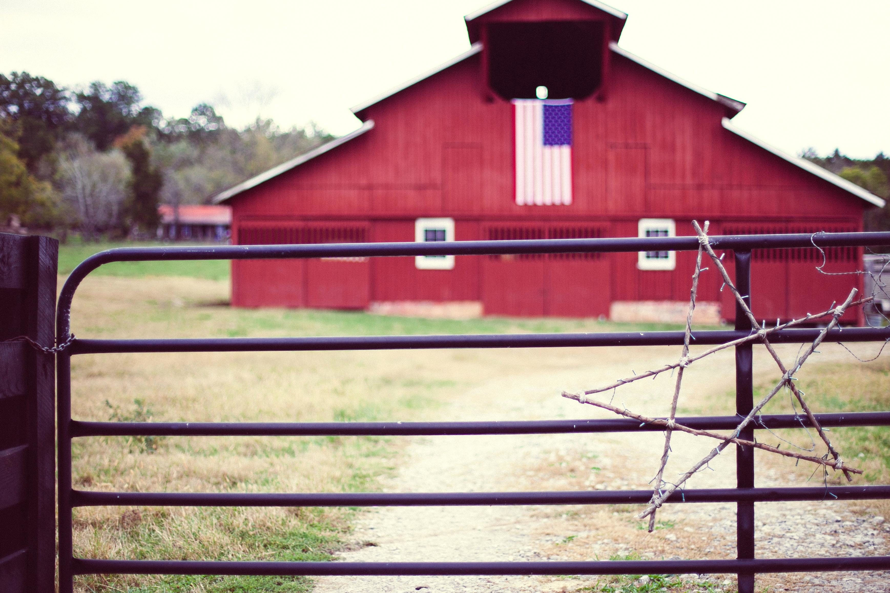 Free picture: fence, wooden, barn, gate, rustic, agriculture ...