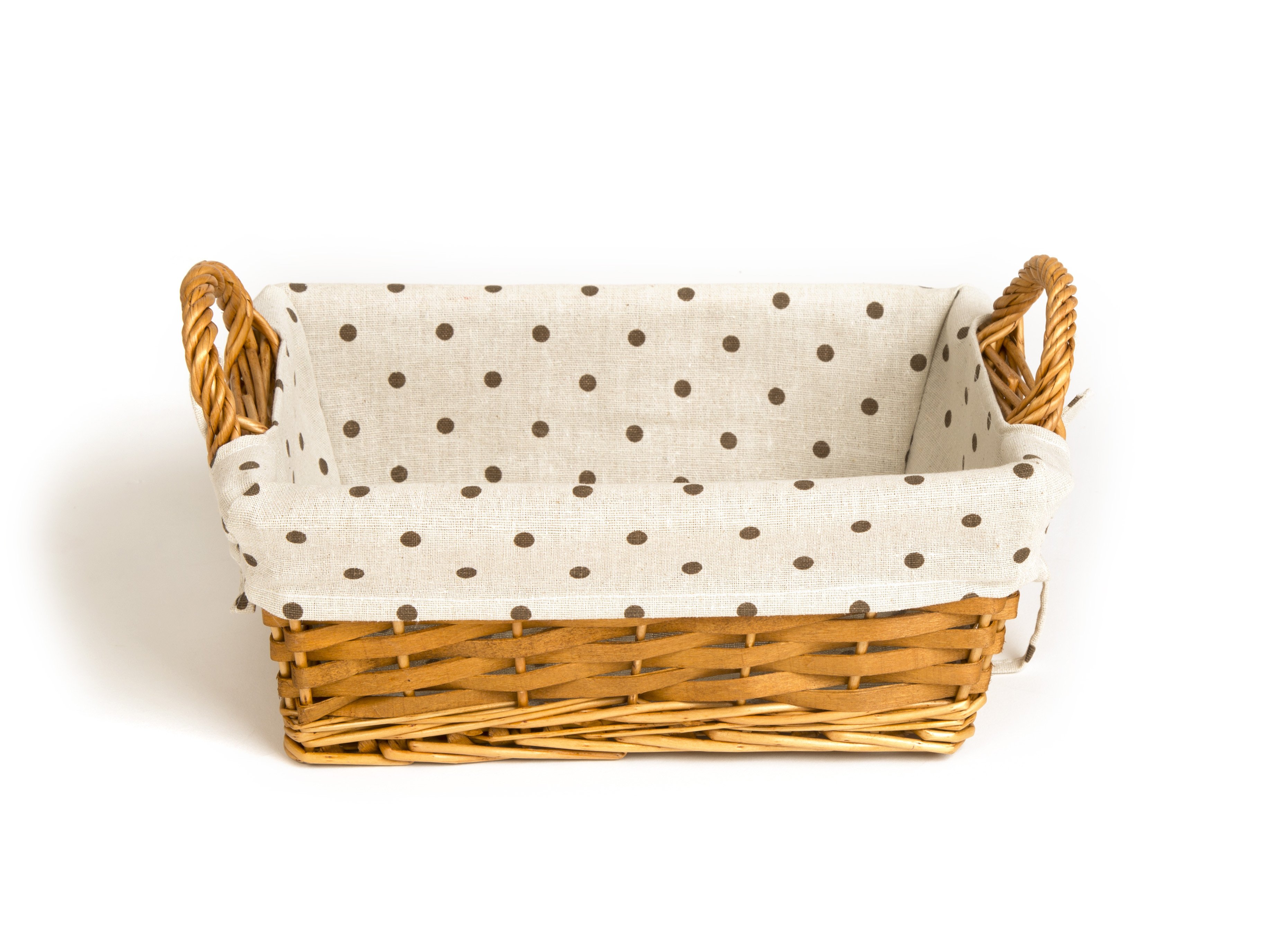 Wood Basket Polka Dot Liner | Basket or Gift Pack | Your Gift Basket