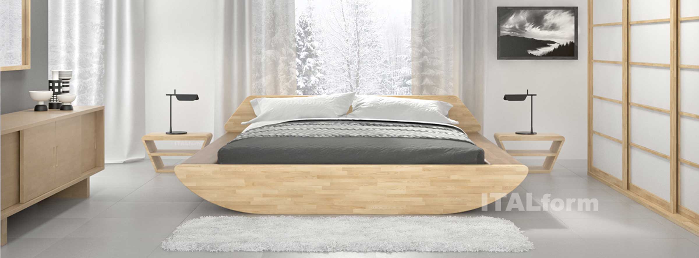 Wooden Beds with Best Solid Laminated Wood | ITALform Design