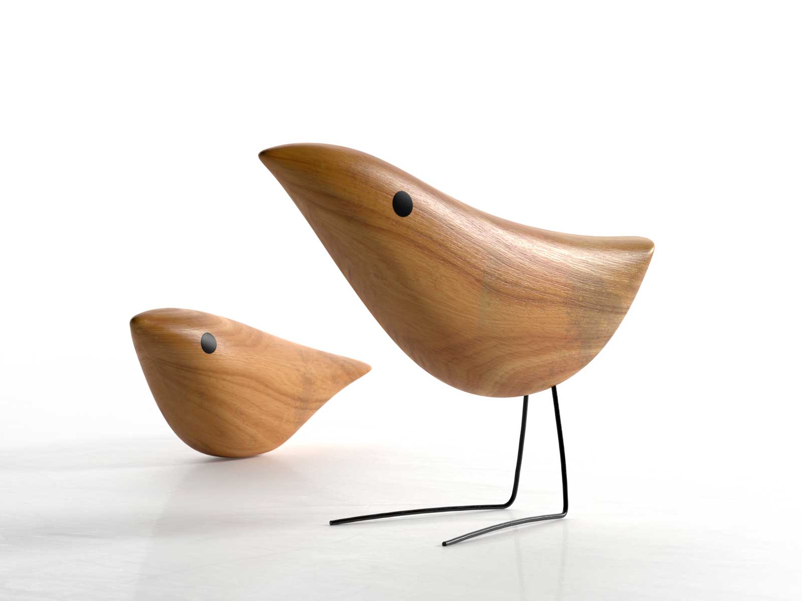 Mid Century Danish Modern Wooden Birds