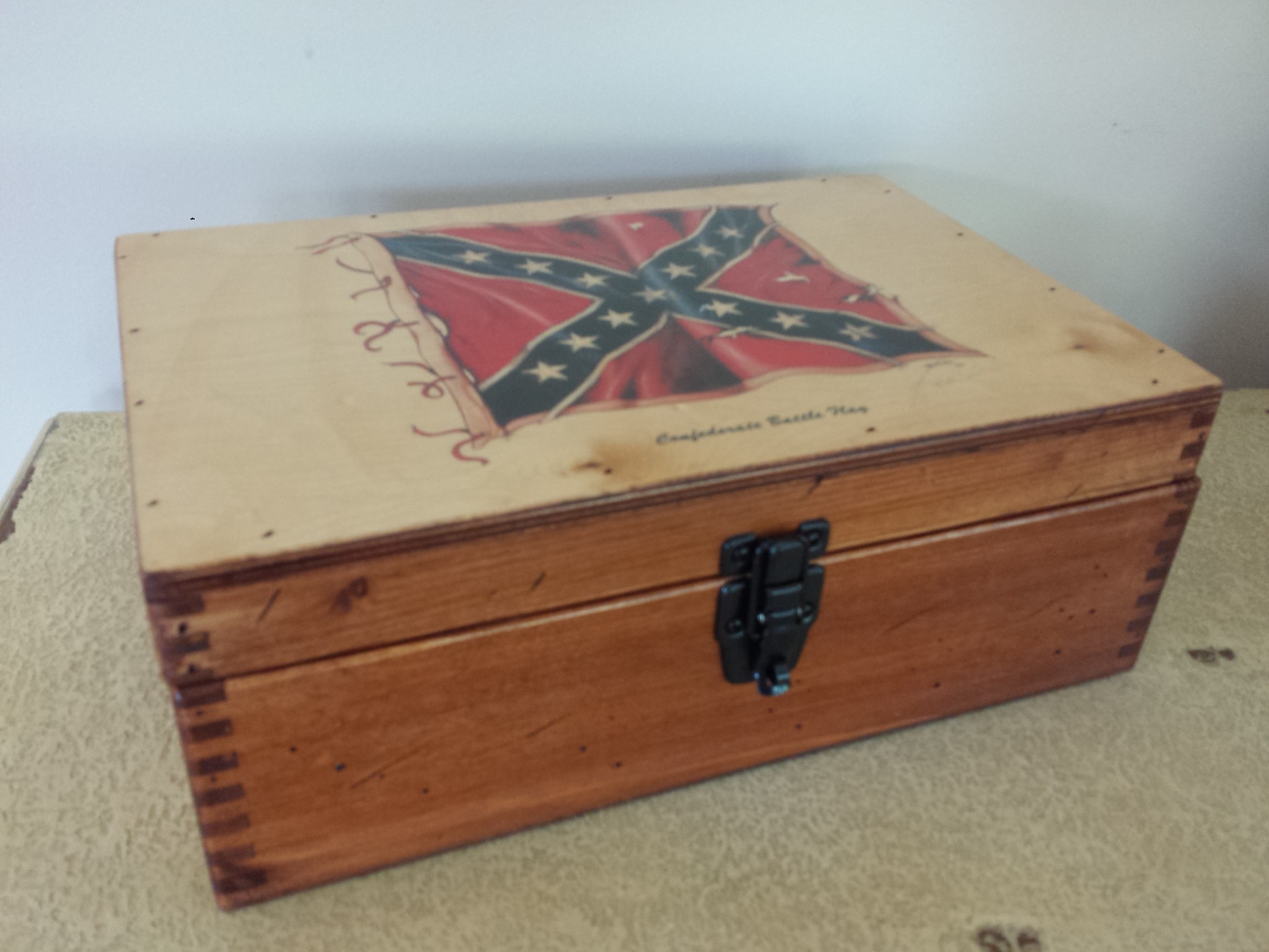 Battle Flag Wooden Box