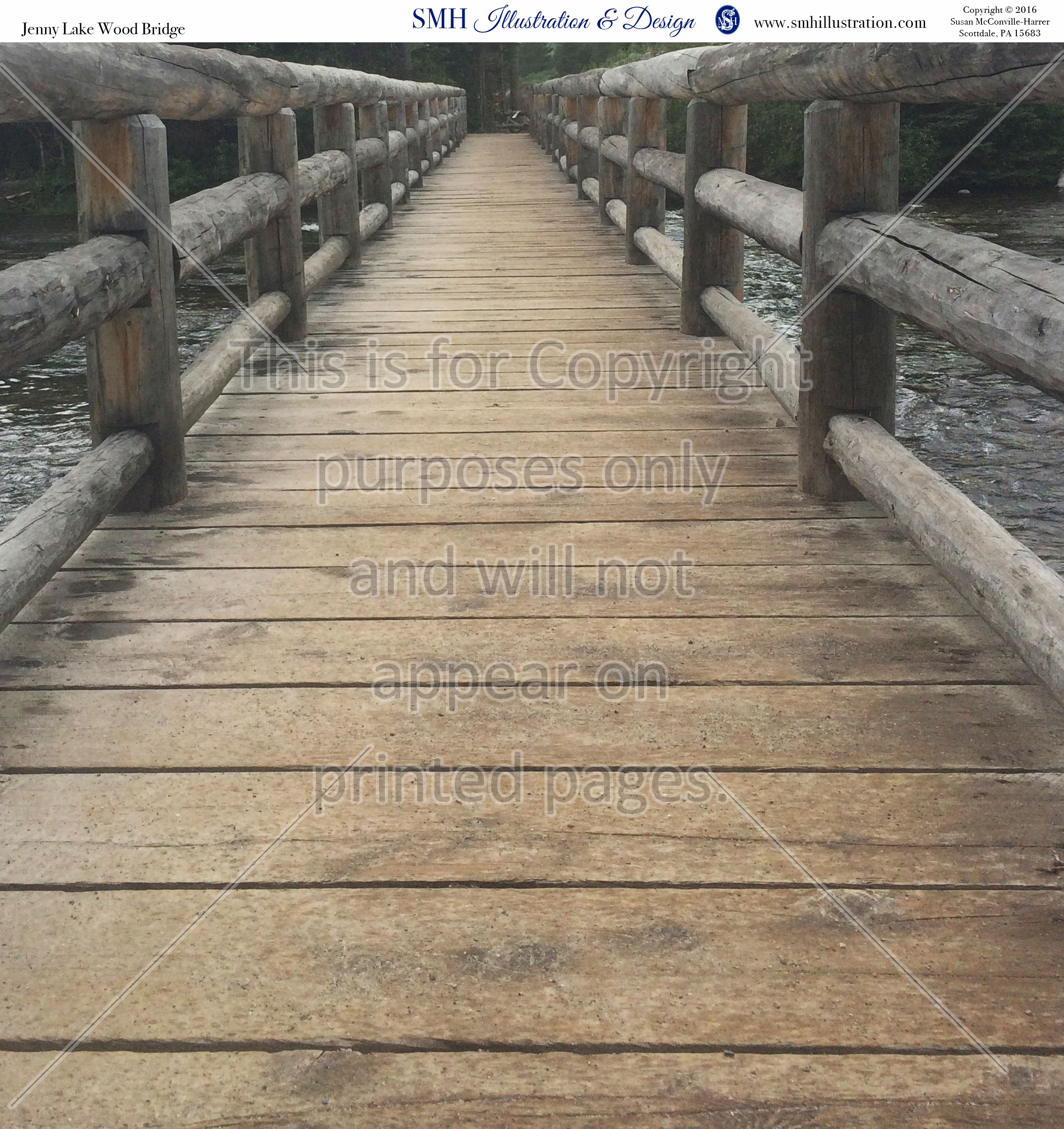 Jenny Lake, WY Wooden Bridge – SMH Illustration & Design