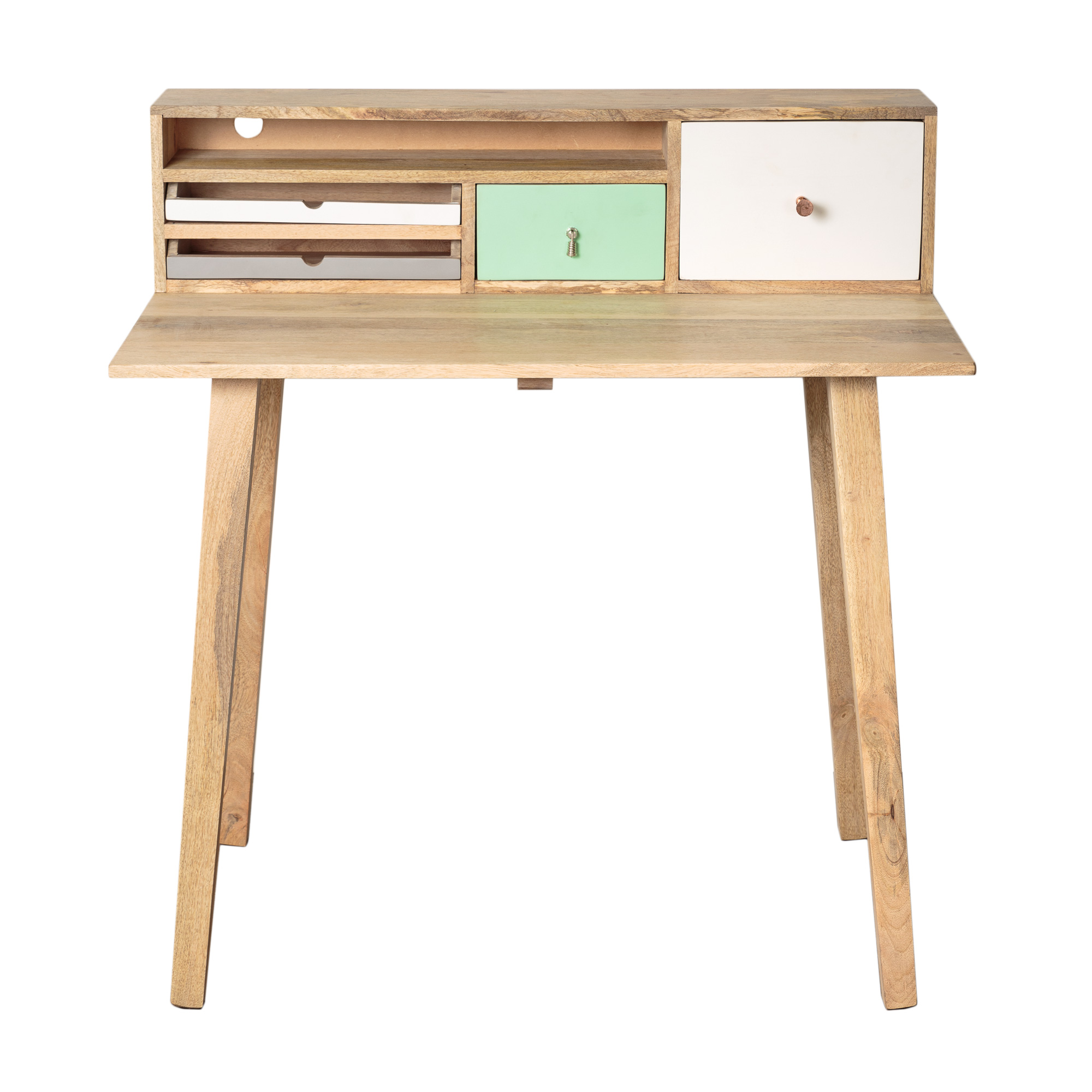 Green Bertie Wooden Desk | Oliver Bonas