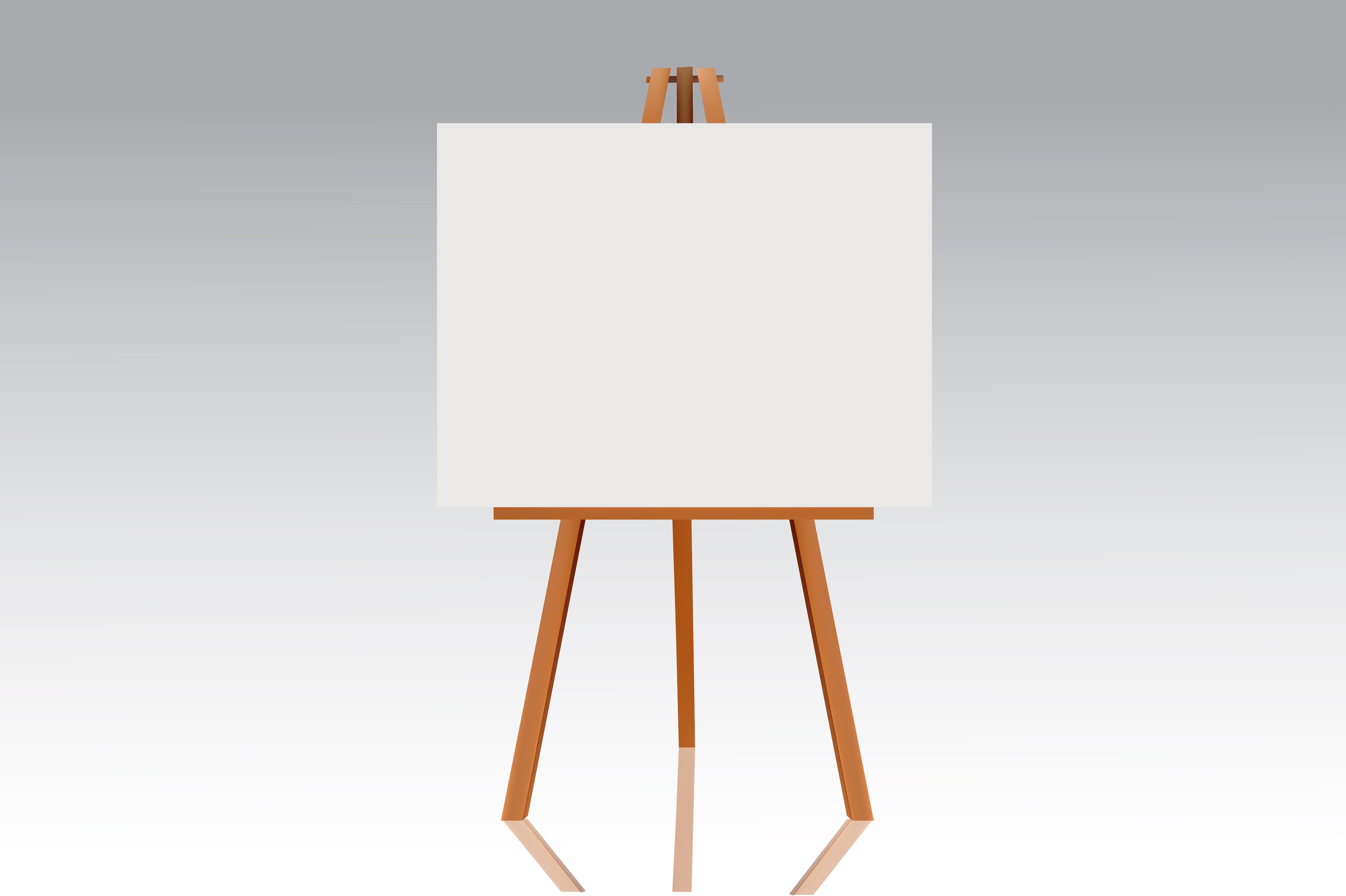 Wooden Easel Illustration ~ Objects ~ Creative Market