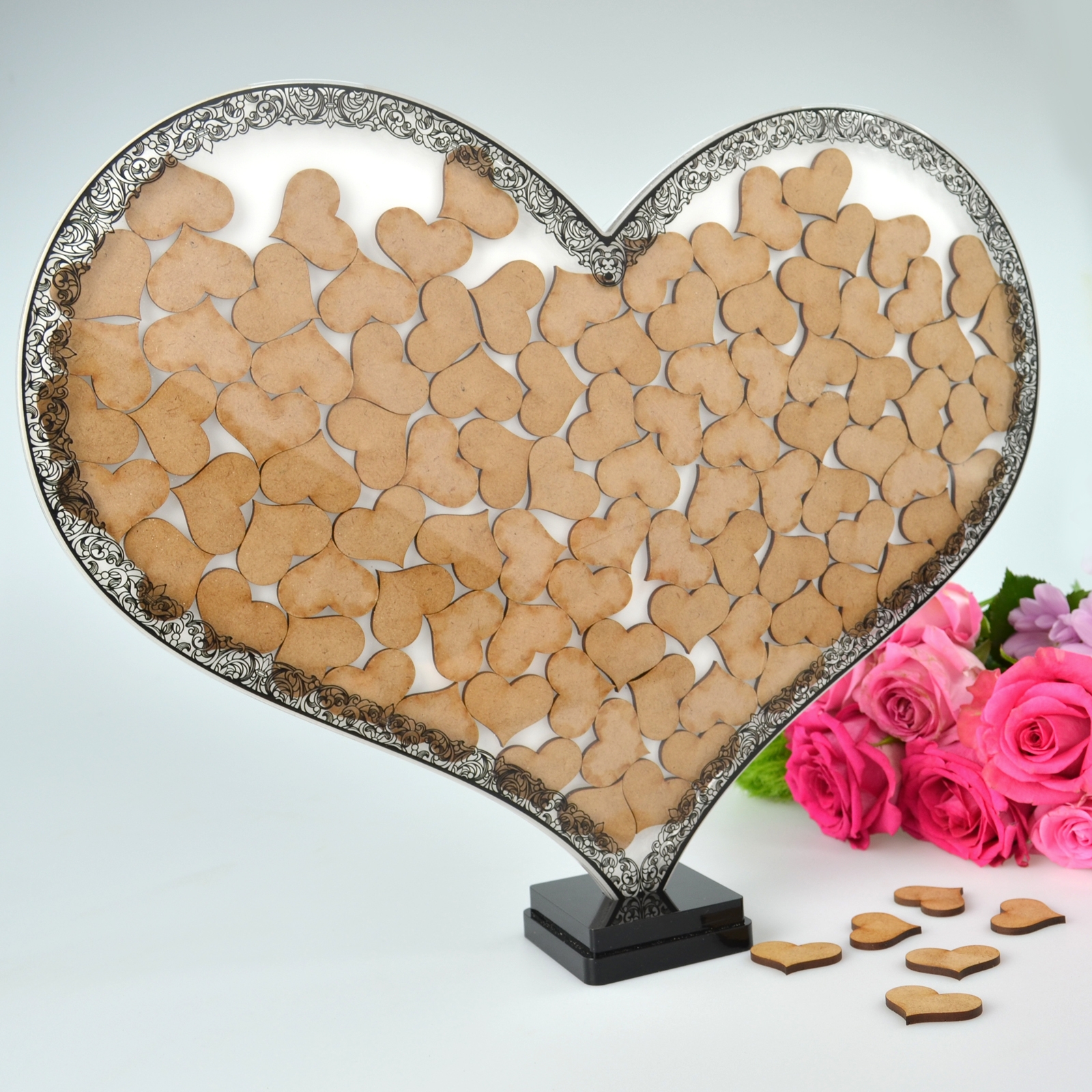 Wooden Heart Guest Book | Personalised Favours