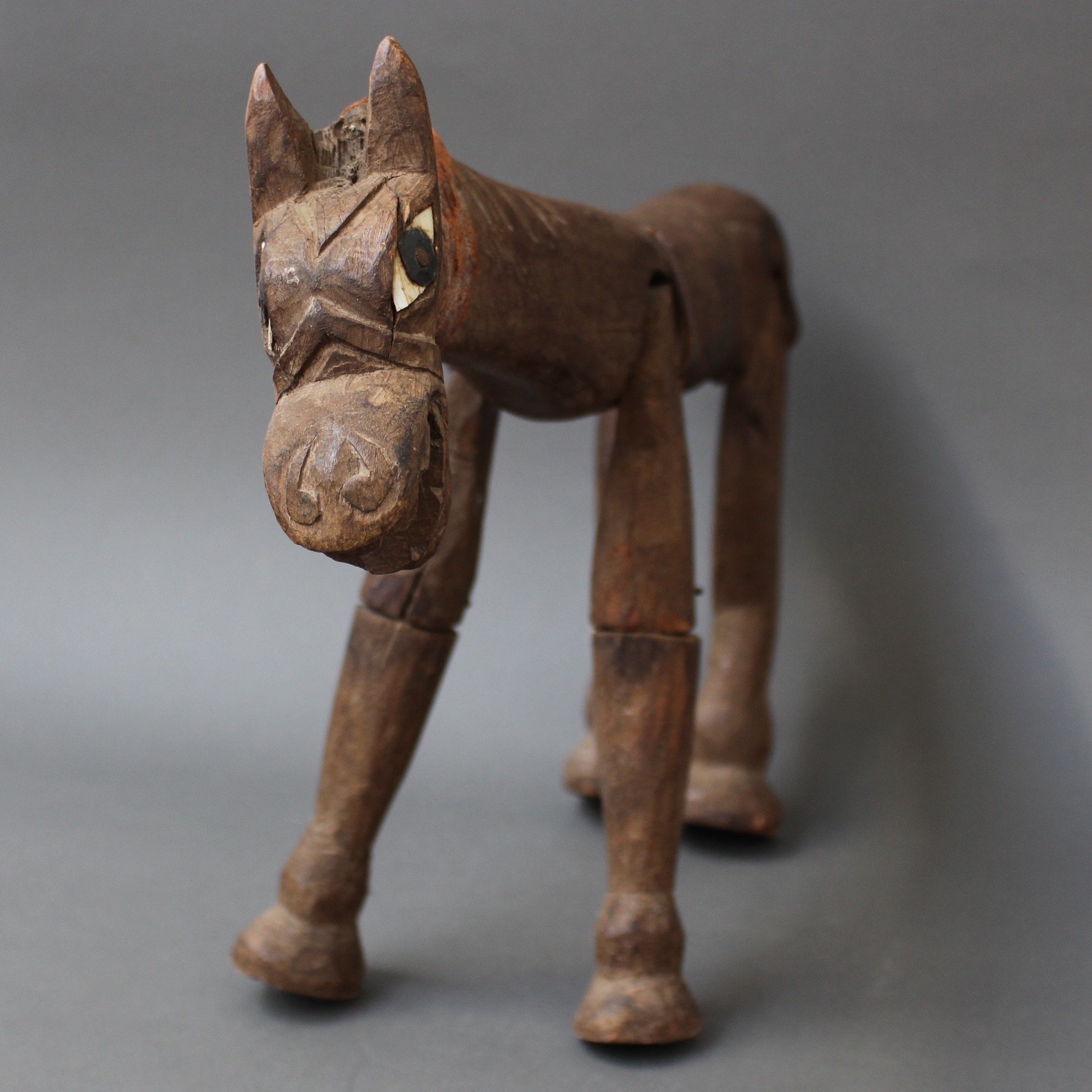 Antique Carved Wooden Horse Marionette (19th Century) – Bureau of ...