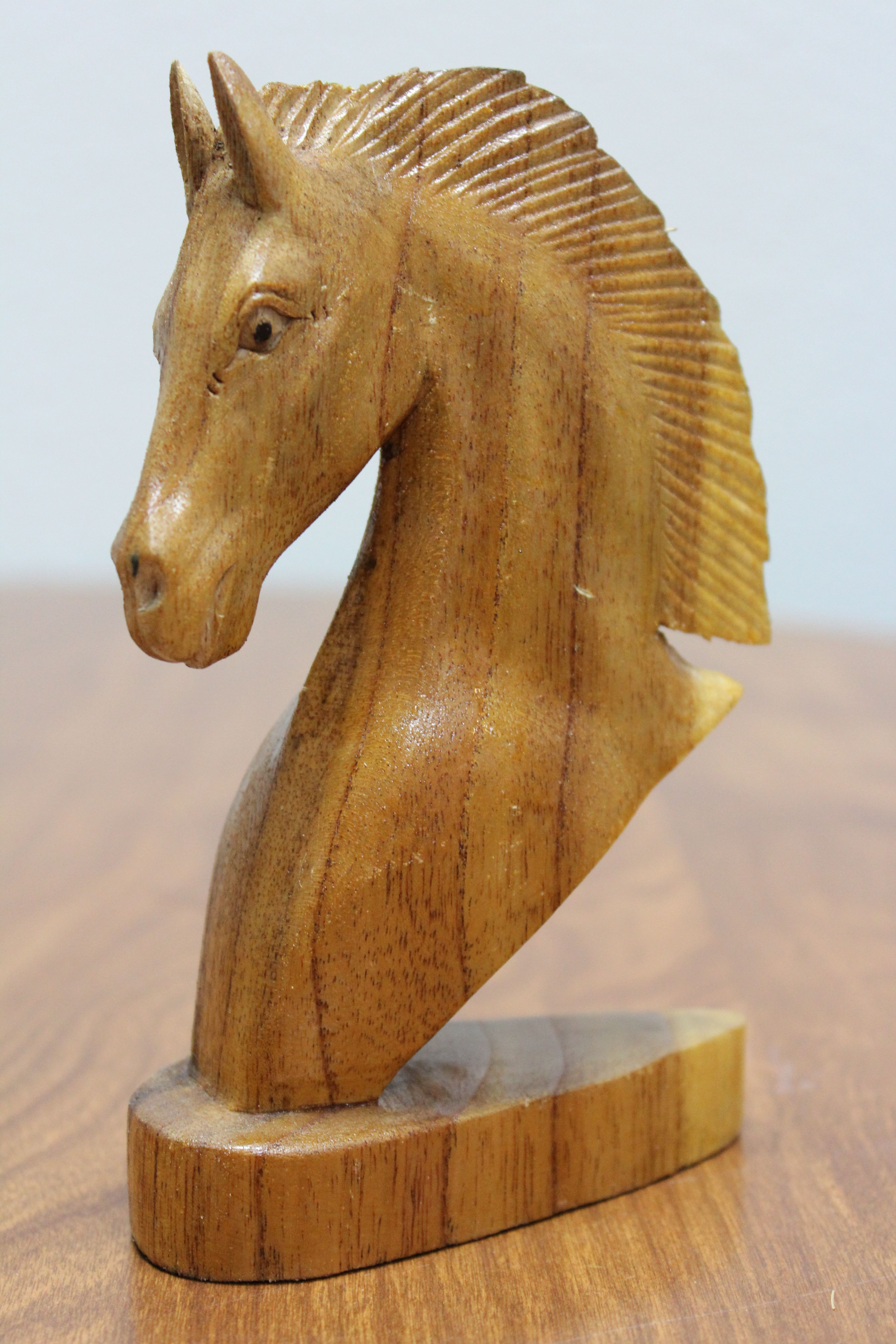 Hand carved wooden horse head from Indonesia. Available at All's ...