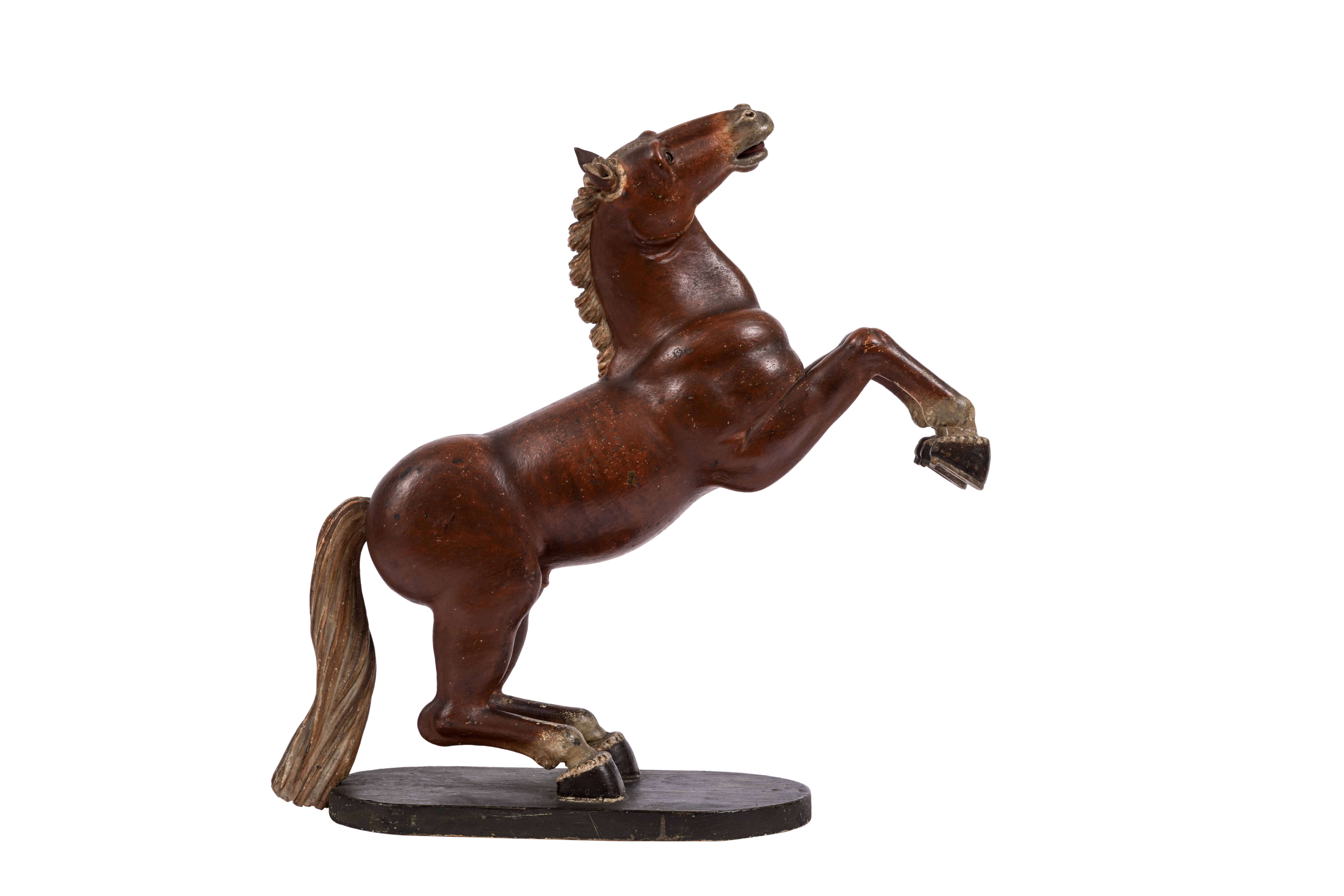 Carved and lacquered wooden horse for a Nativity | Vangelli Gallery