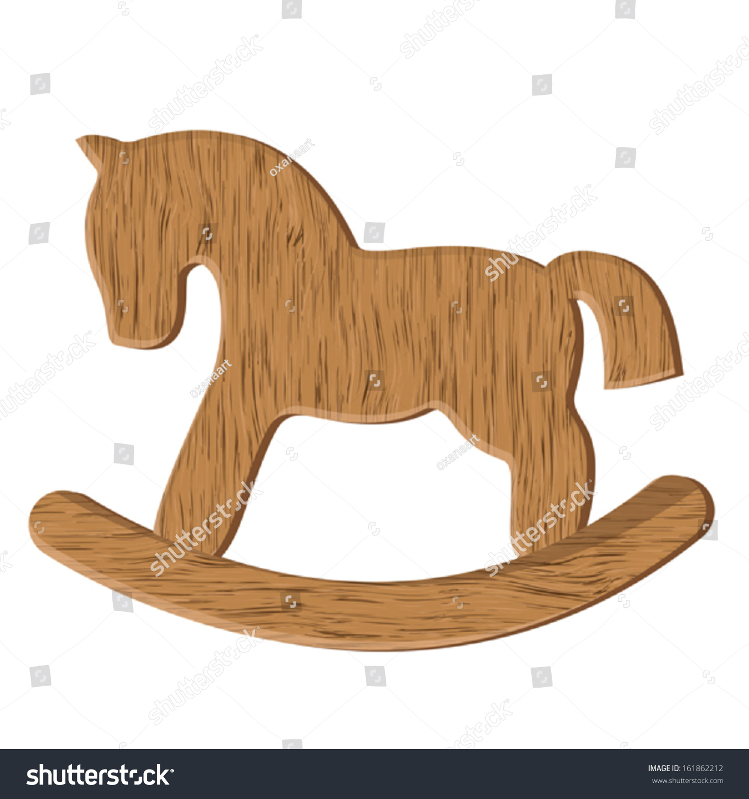 Деревянная лошадка силуэт