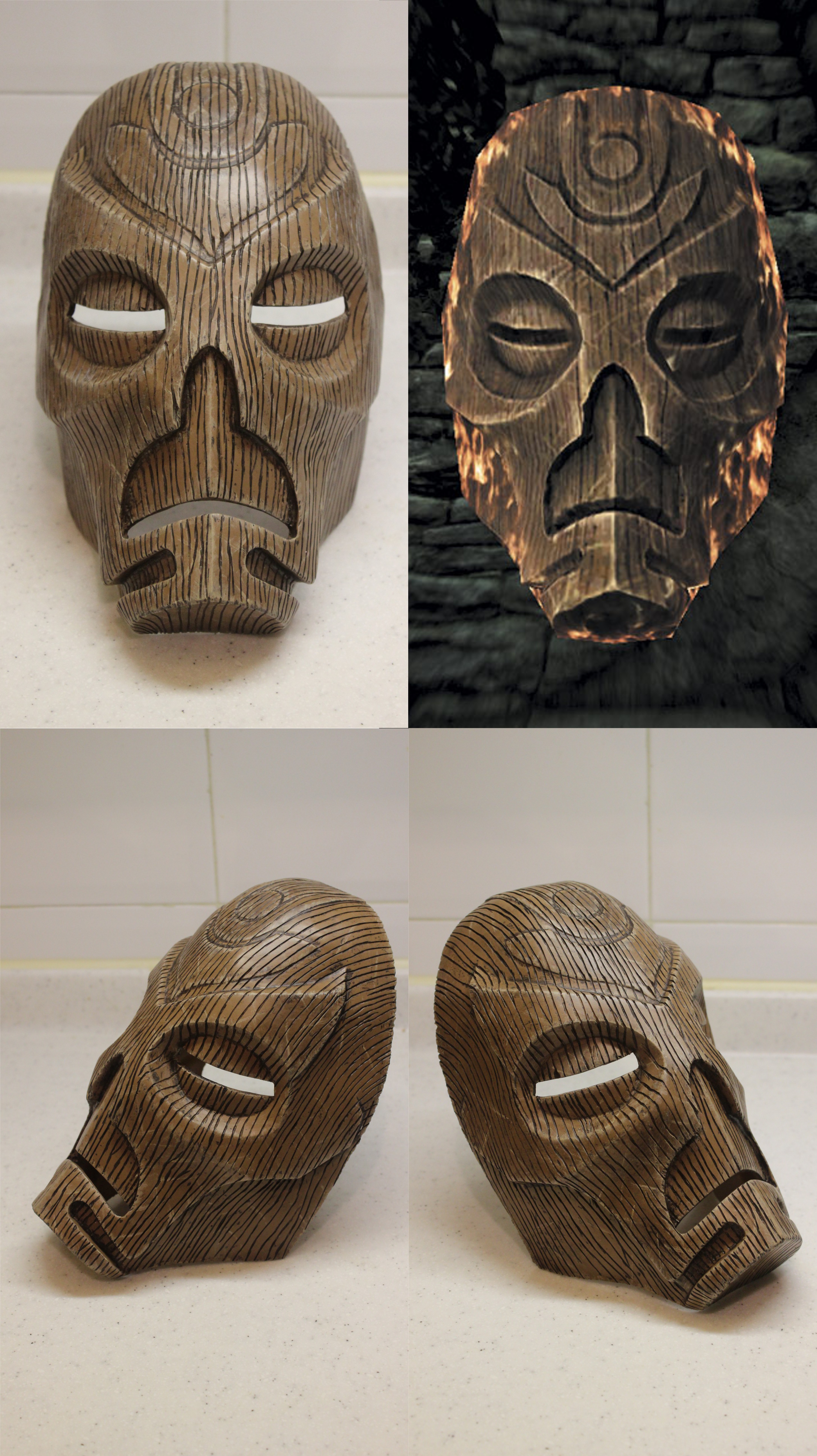 Skyrim Wooden mask by KRSprops on DeviantArt