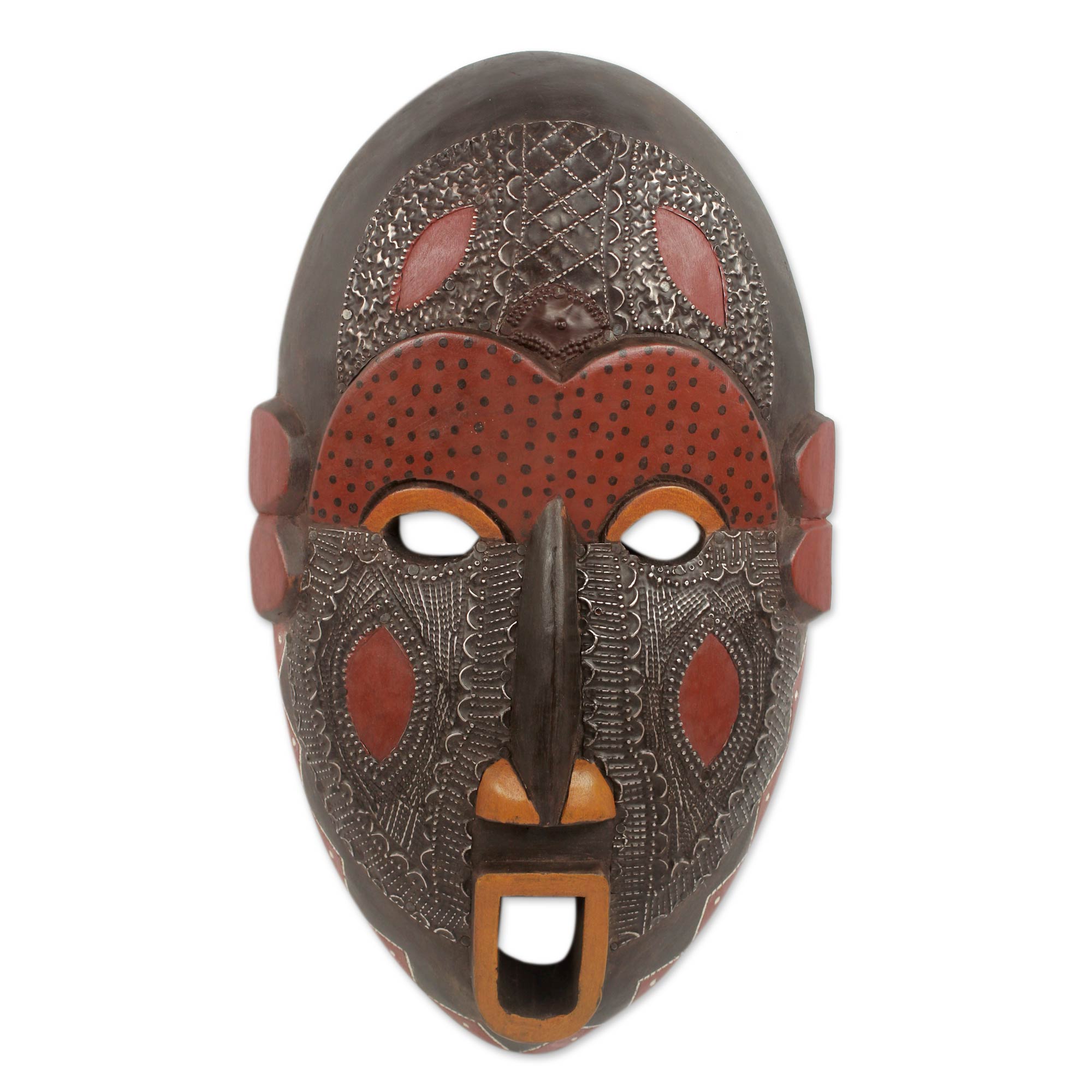 Fair Trade Ivory Coast Wood Mask - Dan Comic | NOVICA