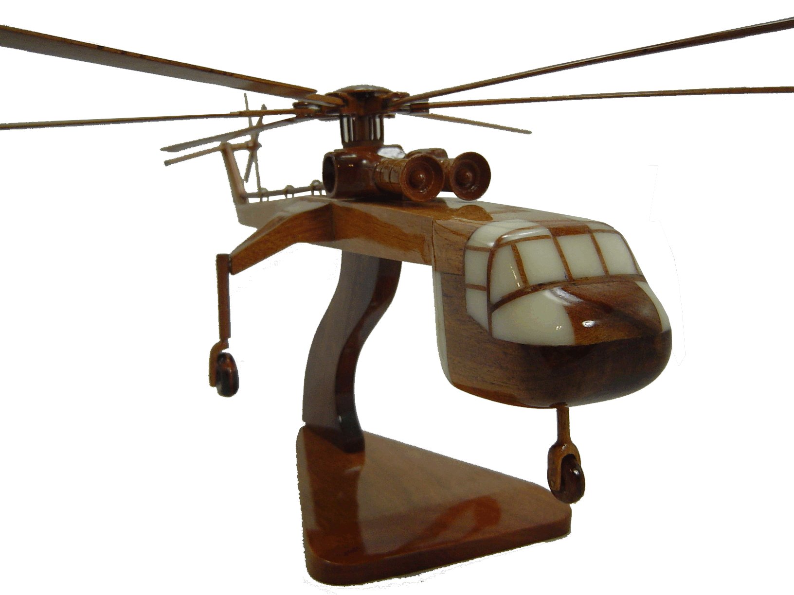 CH54 Sky Crane Wooden Model - Unique Handmade Models