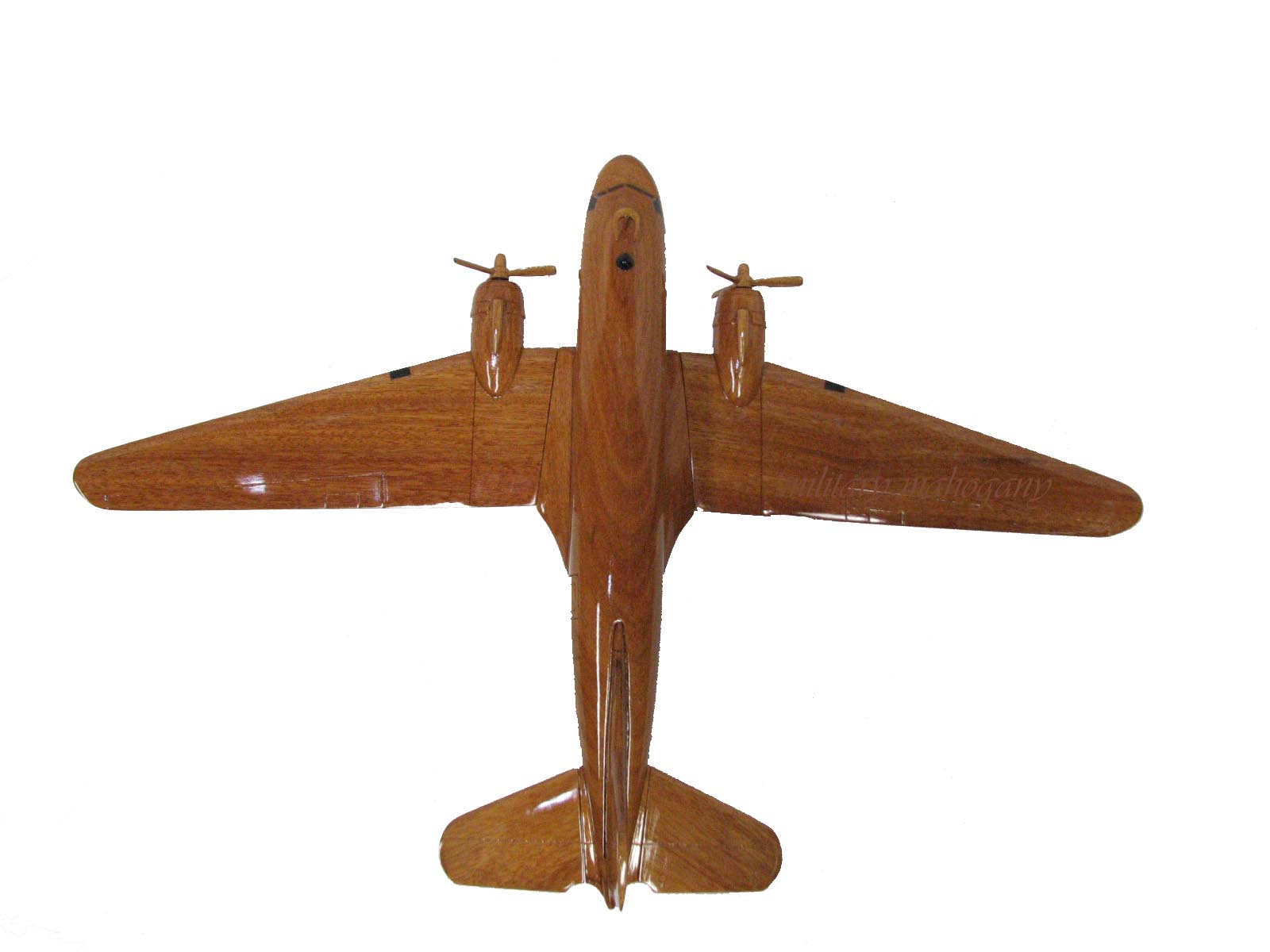 DC-3 Dakota Wooden Model - Military Mahogany