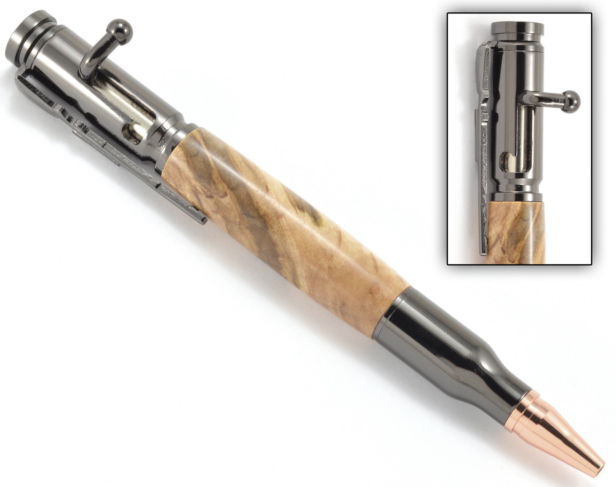 Ambrosia Maple Wood Bolt Action Pen from The Wood Reserve
