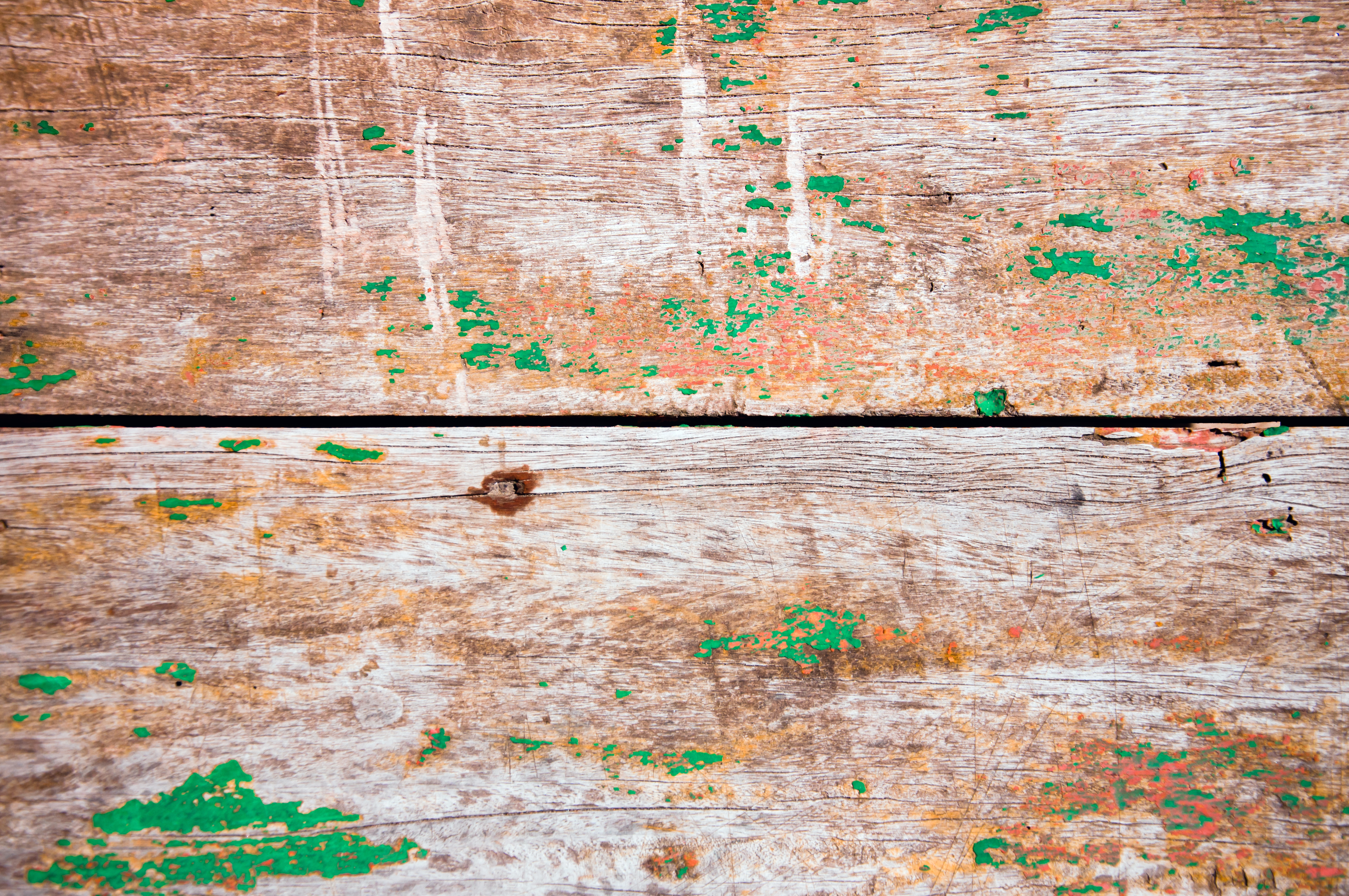 wooden planks with old green paint, Brown, Closeup, Planks, Texture, HQ Photo