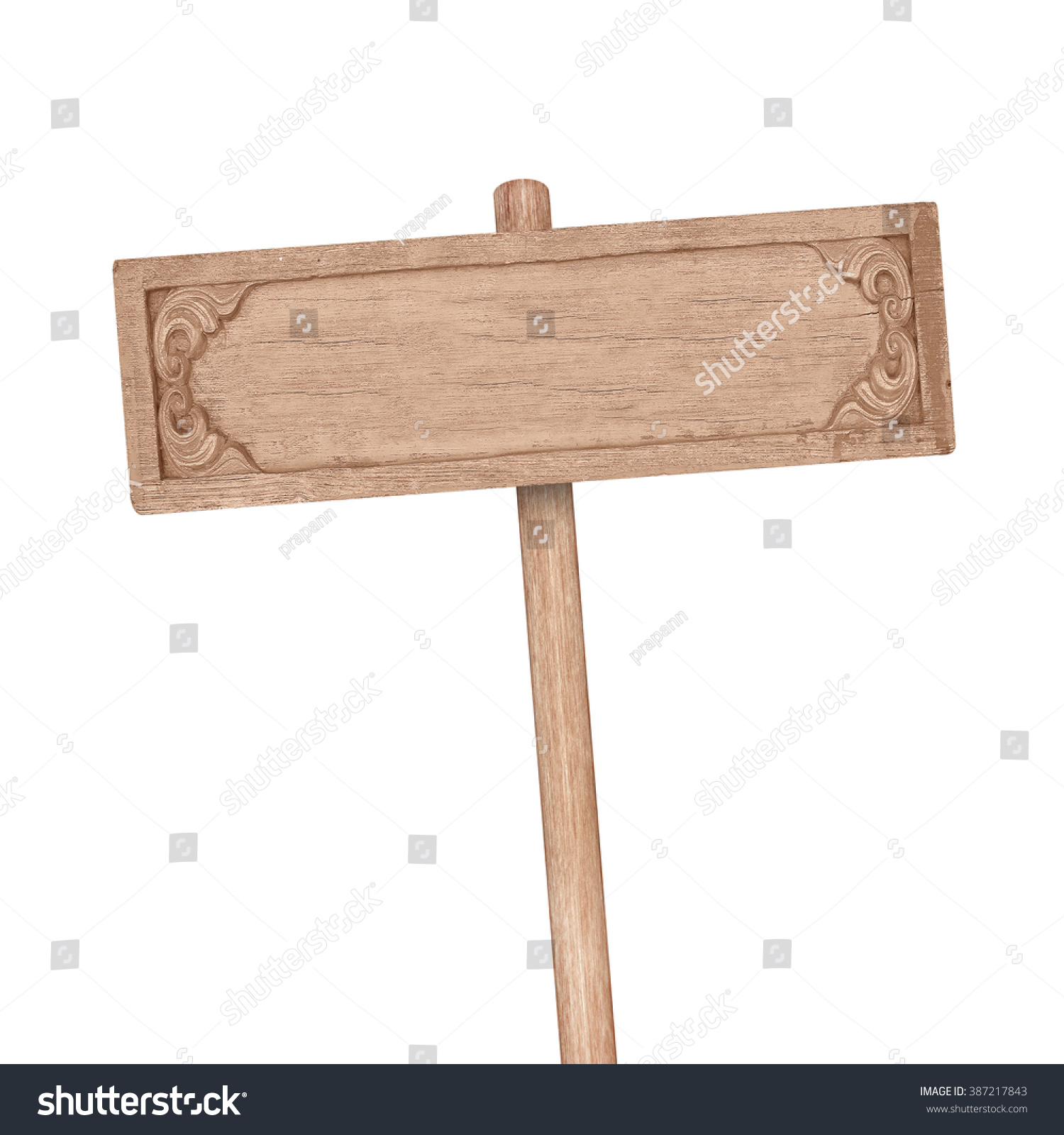 Wooden signs isolated photo