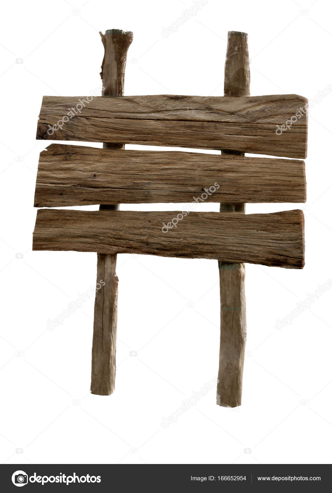 Wooden sign isolated on white — Stock Photo © mythja #166652954