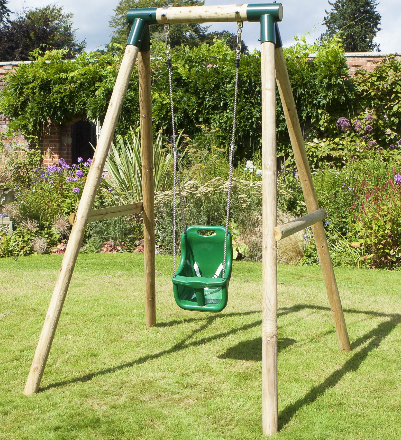 Rebo Pluto Baby Wooden Garden Swing Set | Outdoor Toys