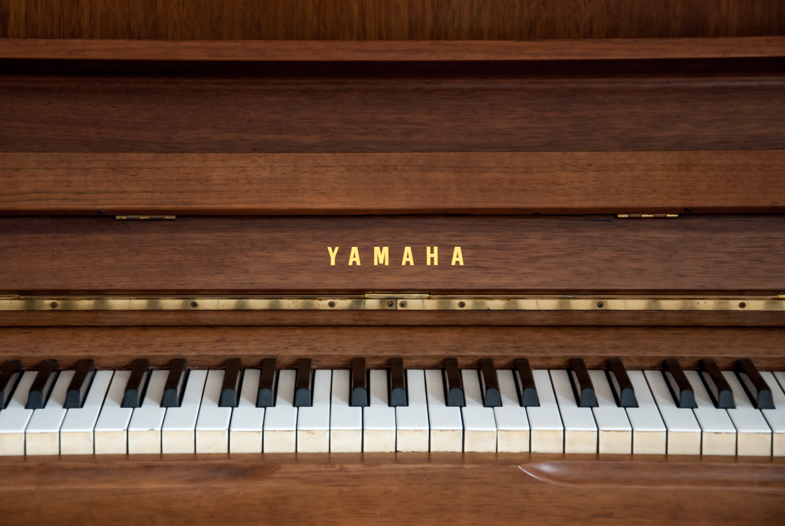 Wooden vintage piano photo