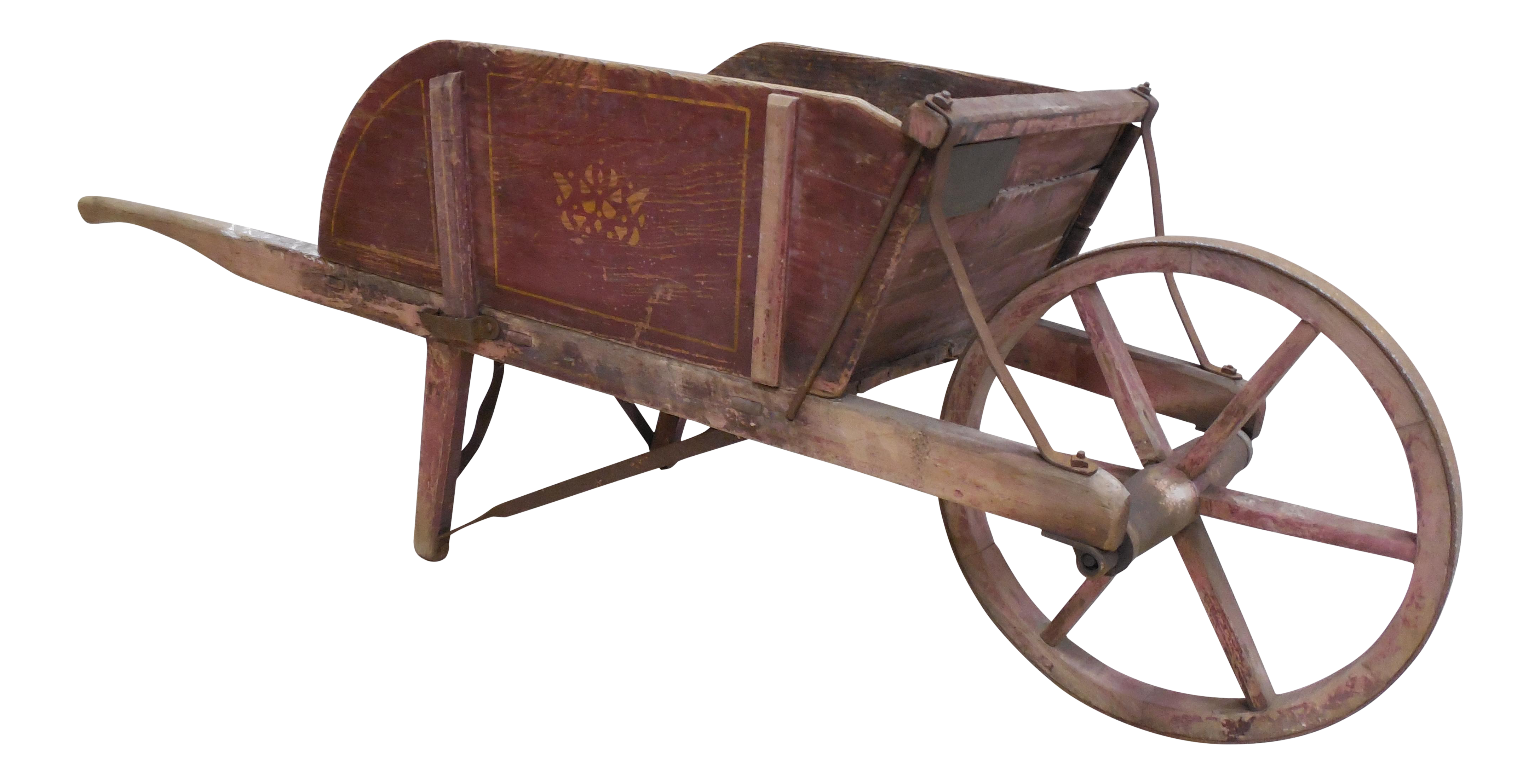 Antique Wooden Wheelbarrow Buch #2 | Chairish