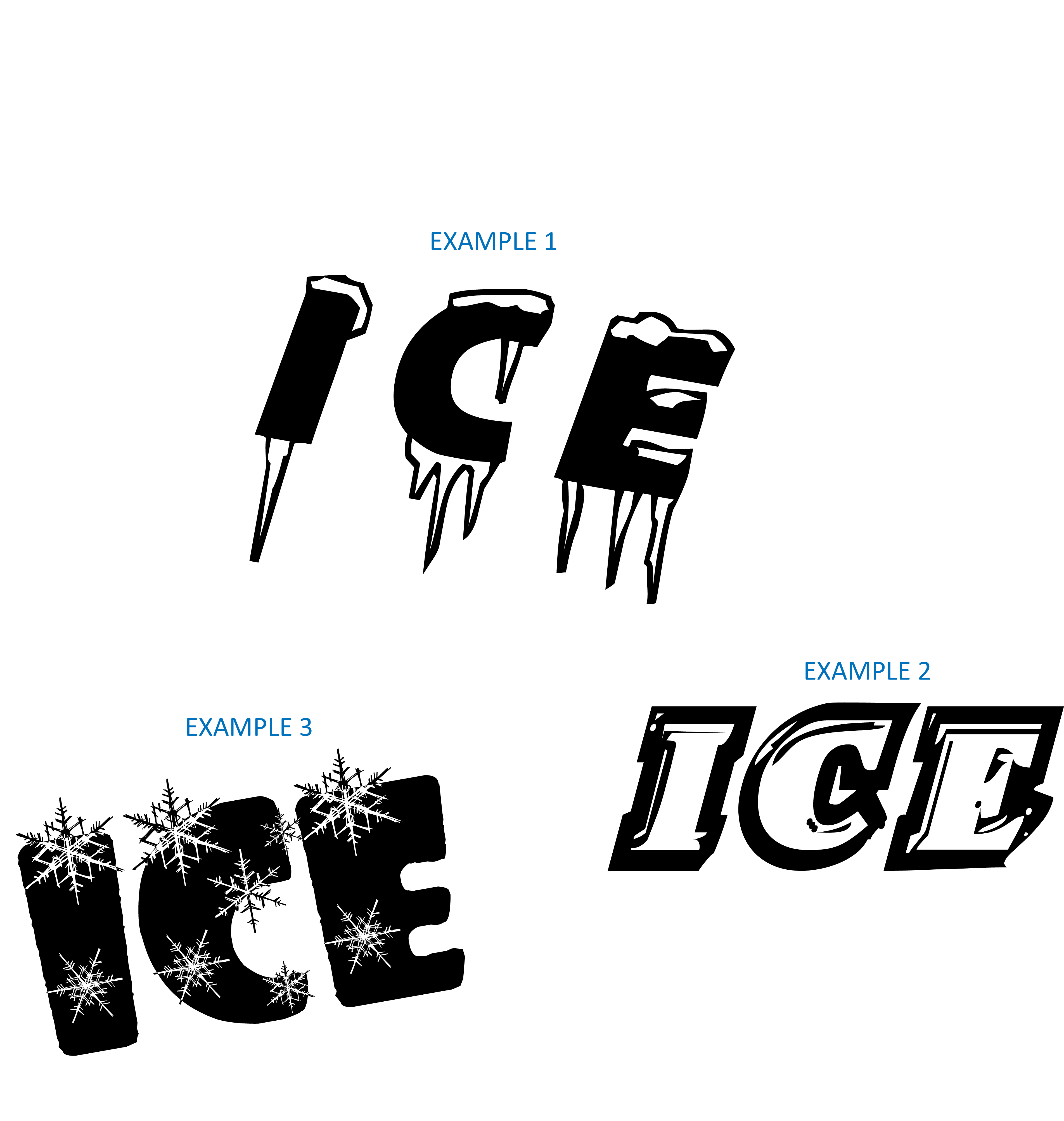 17 The Word On It With Ice Or Snow Cold Fonts Images - Embroidery ...