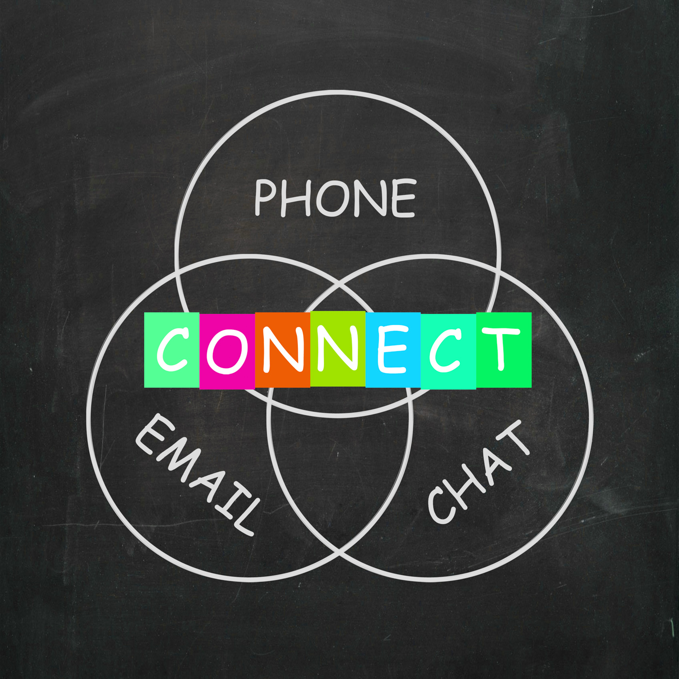Words means connect by phone email or chat photo
