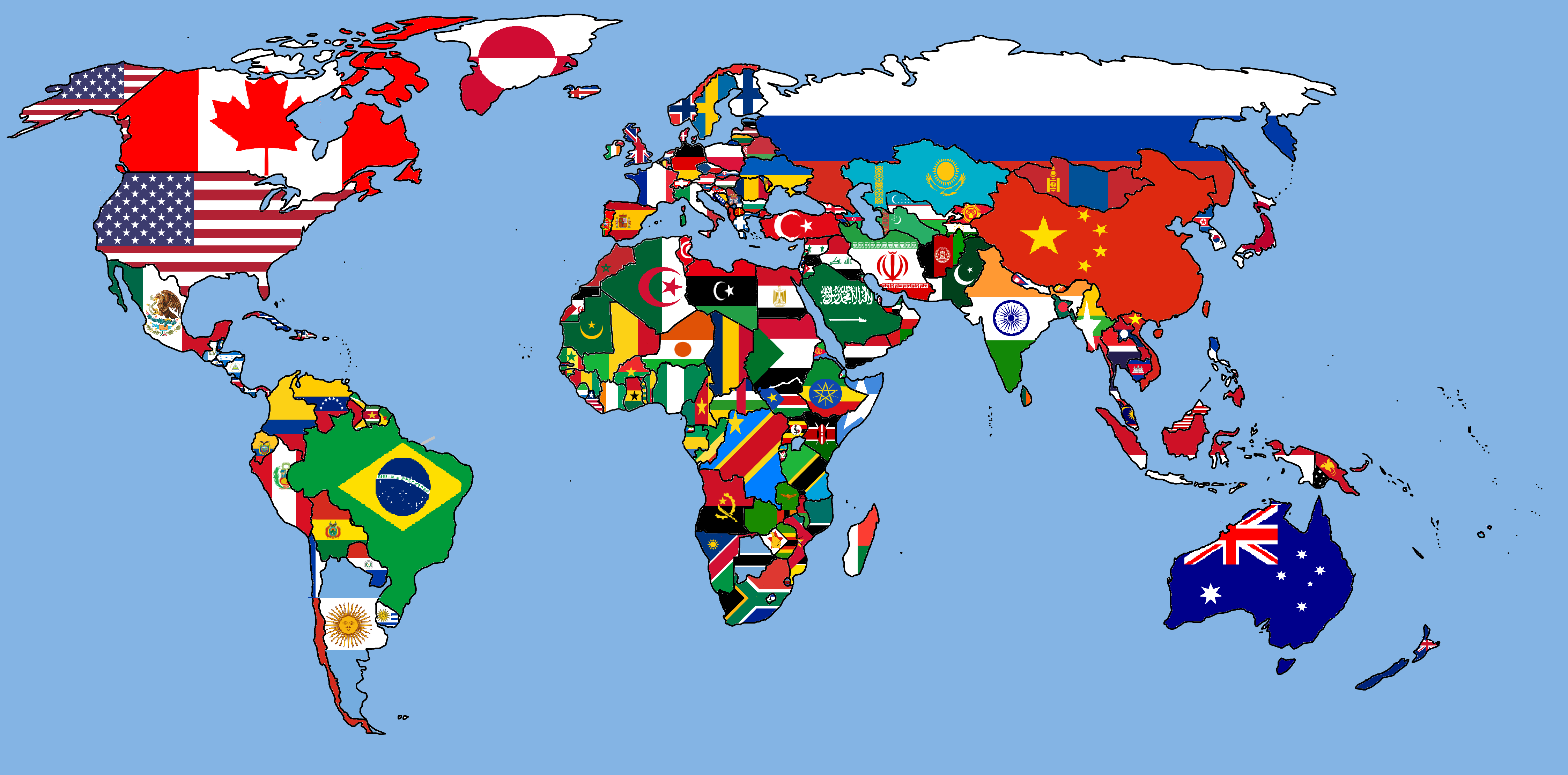 World Flag Map 1 
