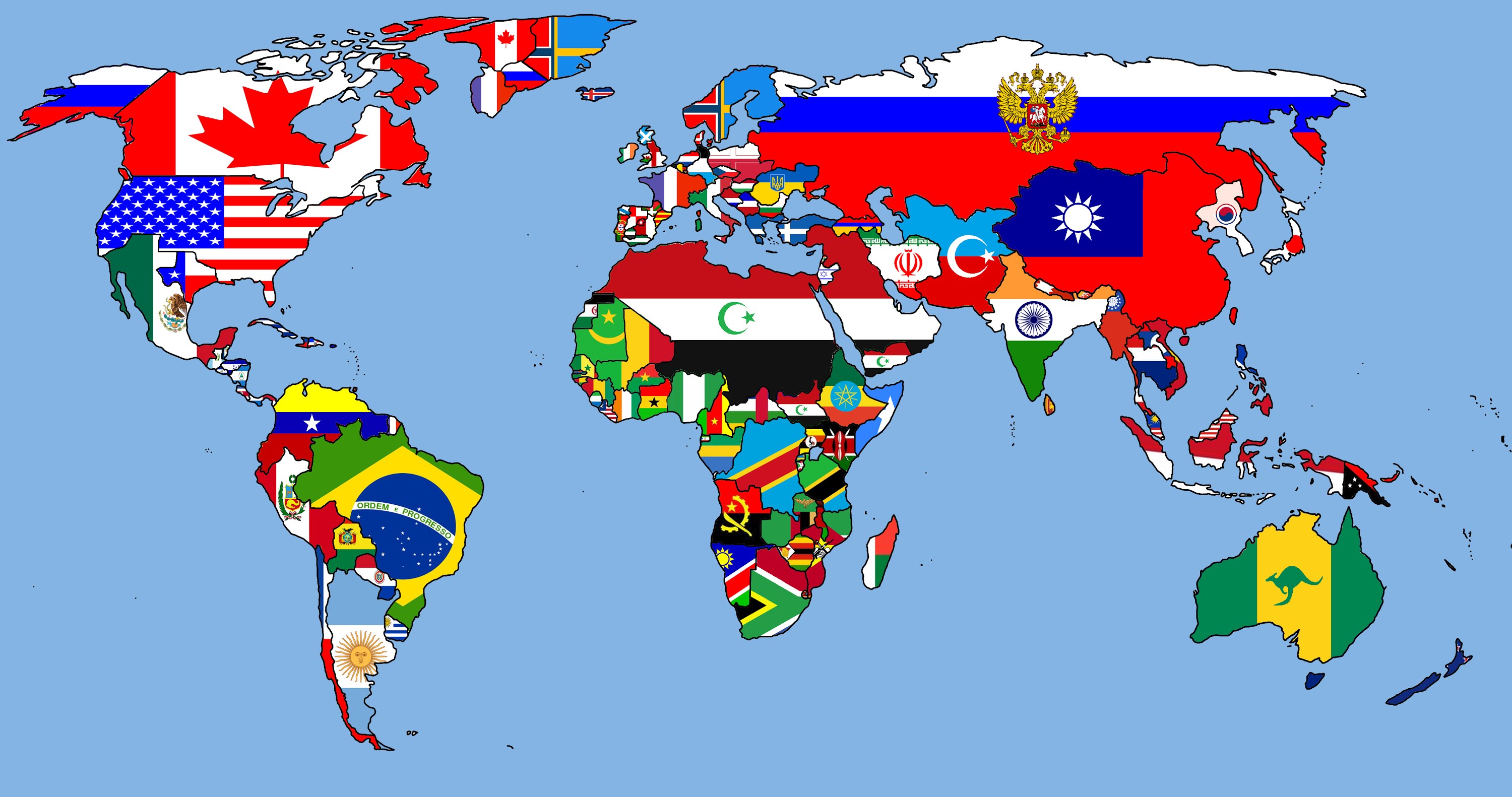 Alterative world map - The flag map next years - YouTube