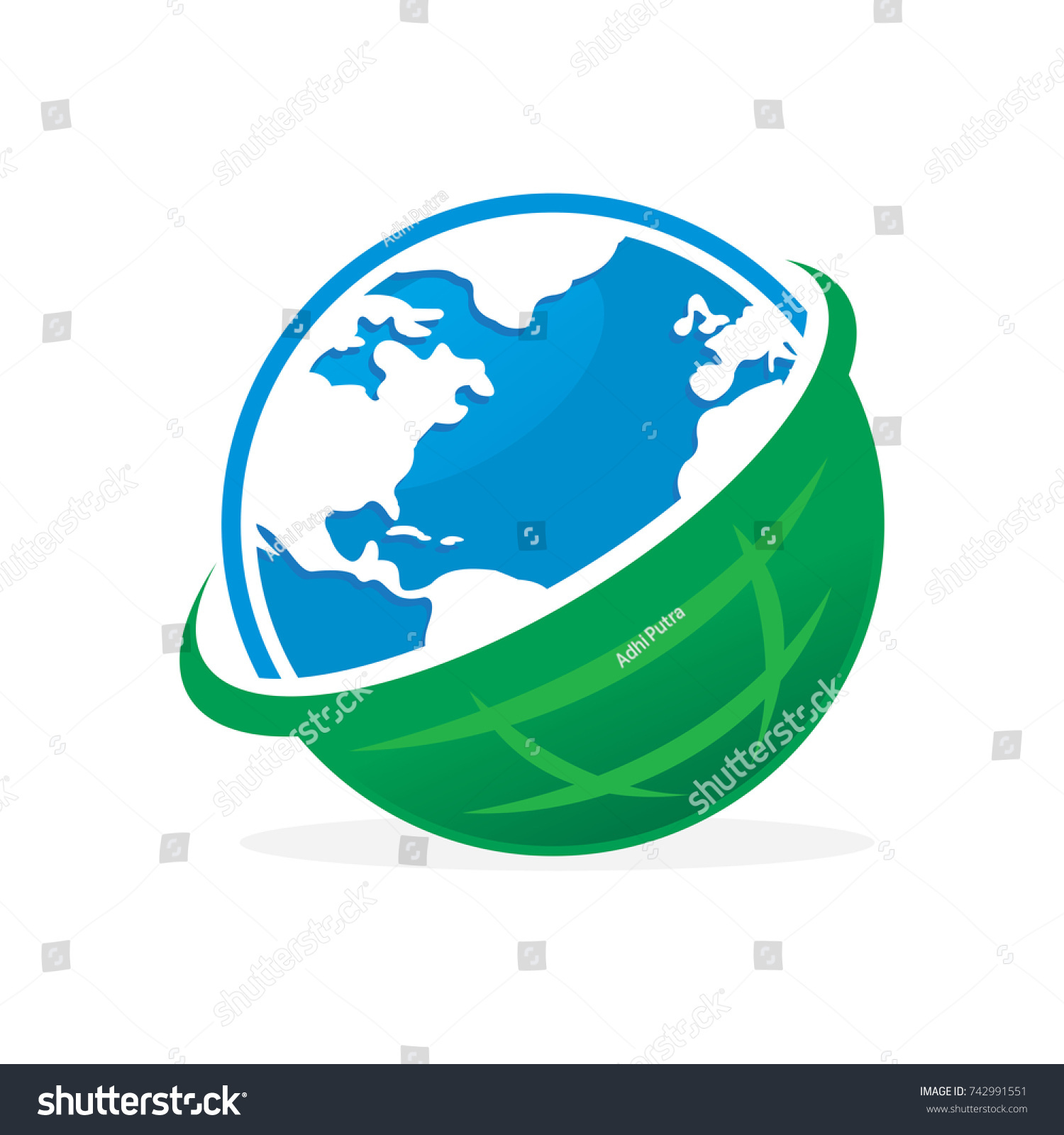 World Globe Logo Vector Stock Vector HD (Royalty Free) 742991551 ...