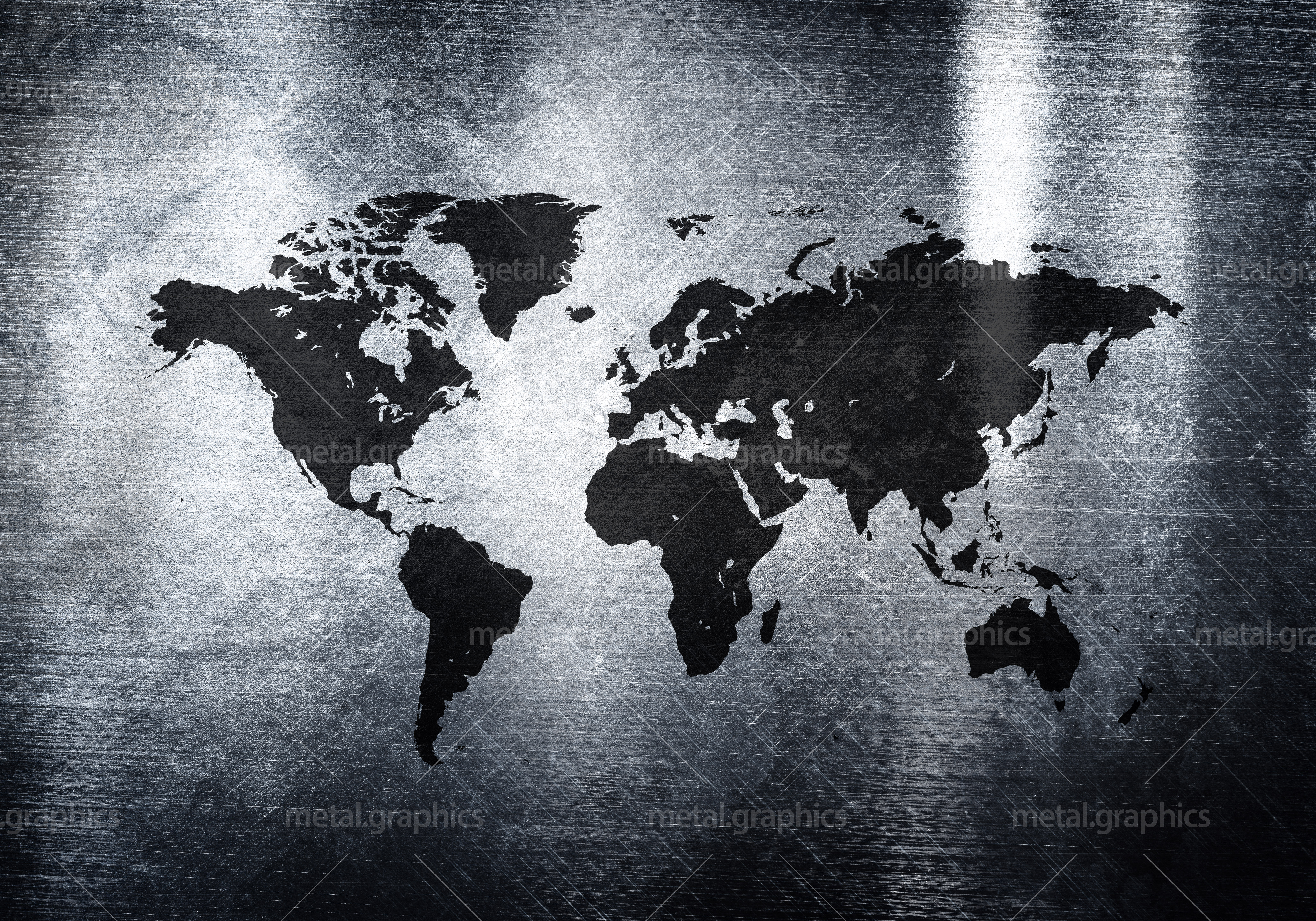 Grunge world map - Metal Graphics