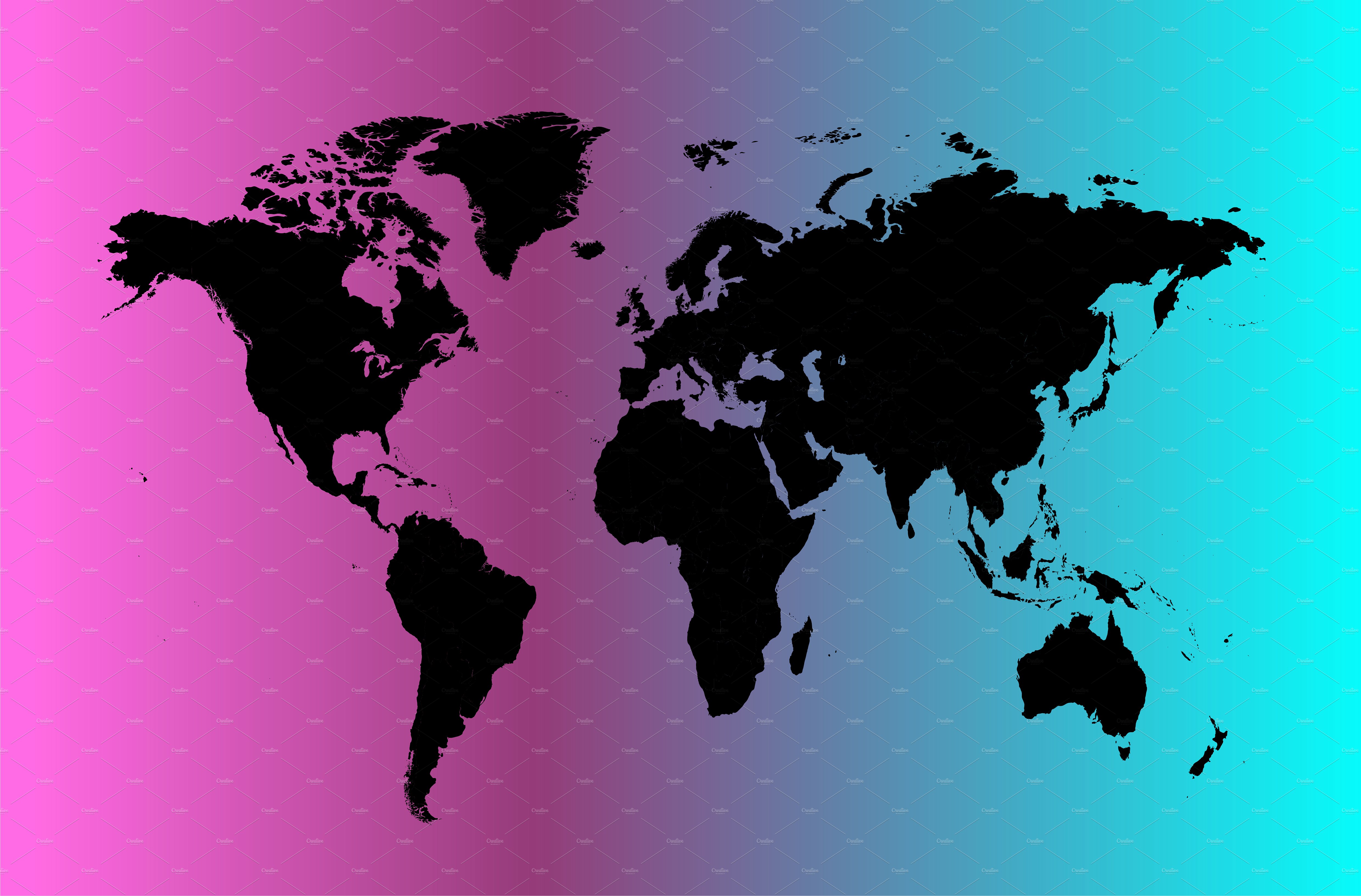 world map neon light ~ Web Elements ~ Creative Market